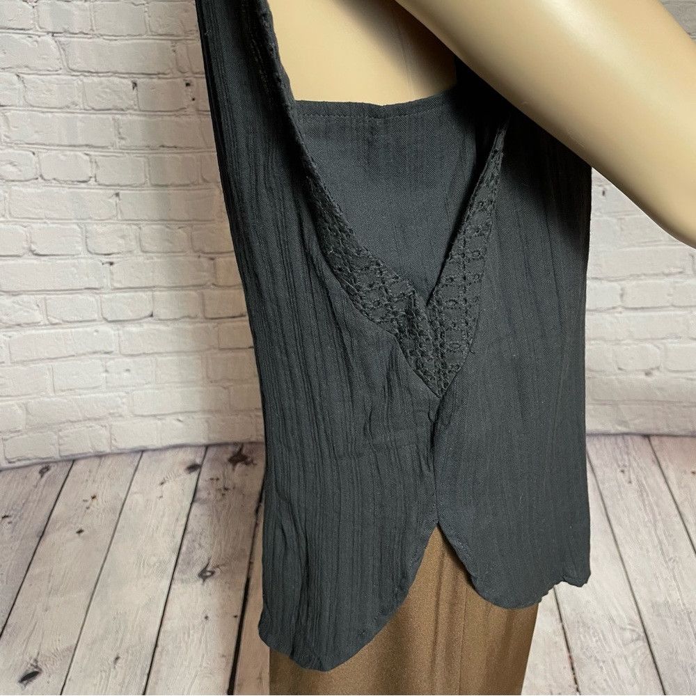 Heartloom NWT New Heartloom Cotton Black Sleeveless Eyelet Details Sh Size M / US 6-8 / IT 42-44 - 2 Thumbnail