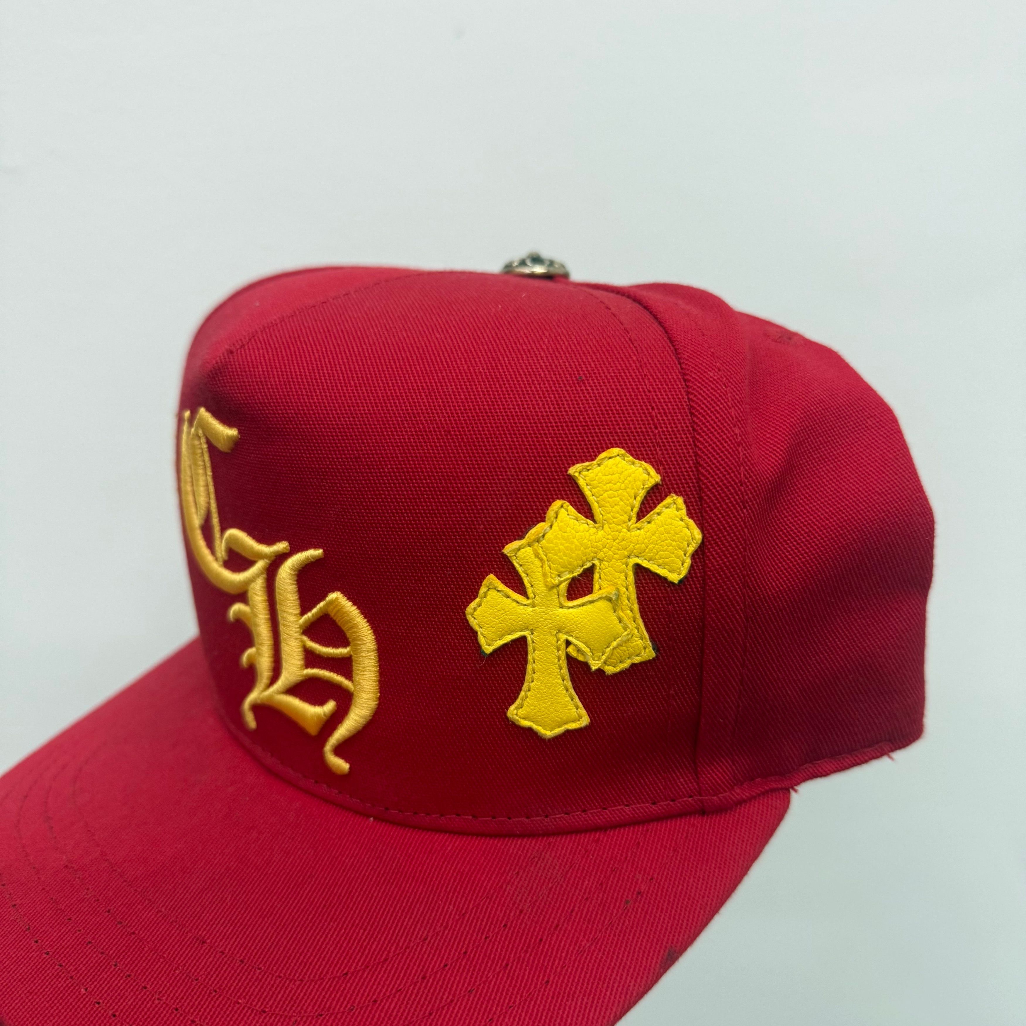 Chrome Hearts Chrome Hearts Red Yellow CH Patch Trucker Hat NEW Size ONE SIZE - 6 Thumbnail