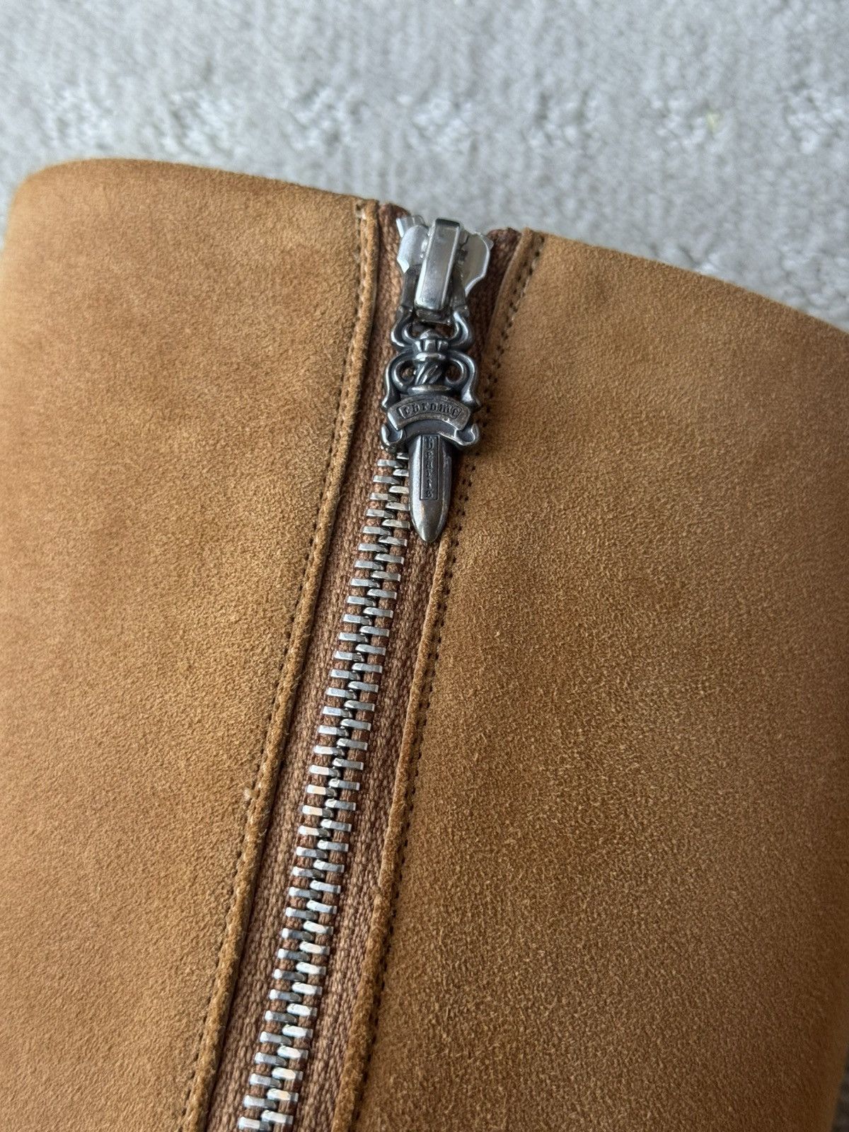 Chrome Hearts Chrome Hearts Sugar Jones Brown Suede Cross Patch Boots Size US 8 / IT 38 - 9 Thumbnail