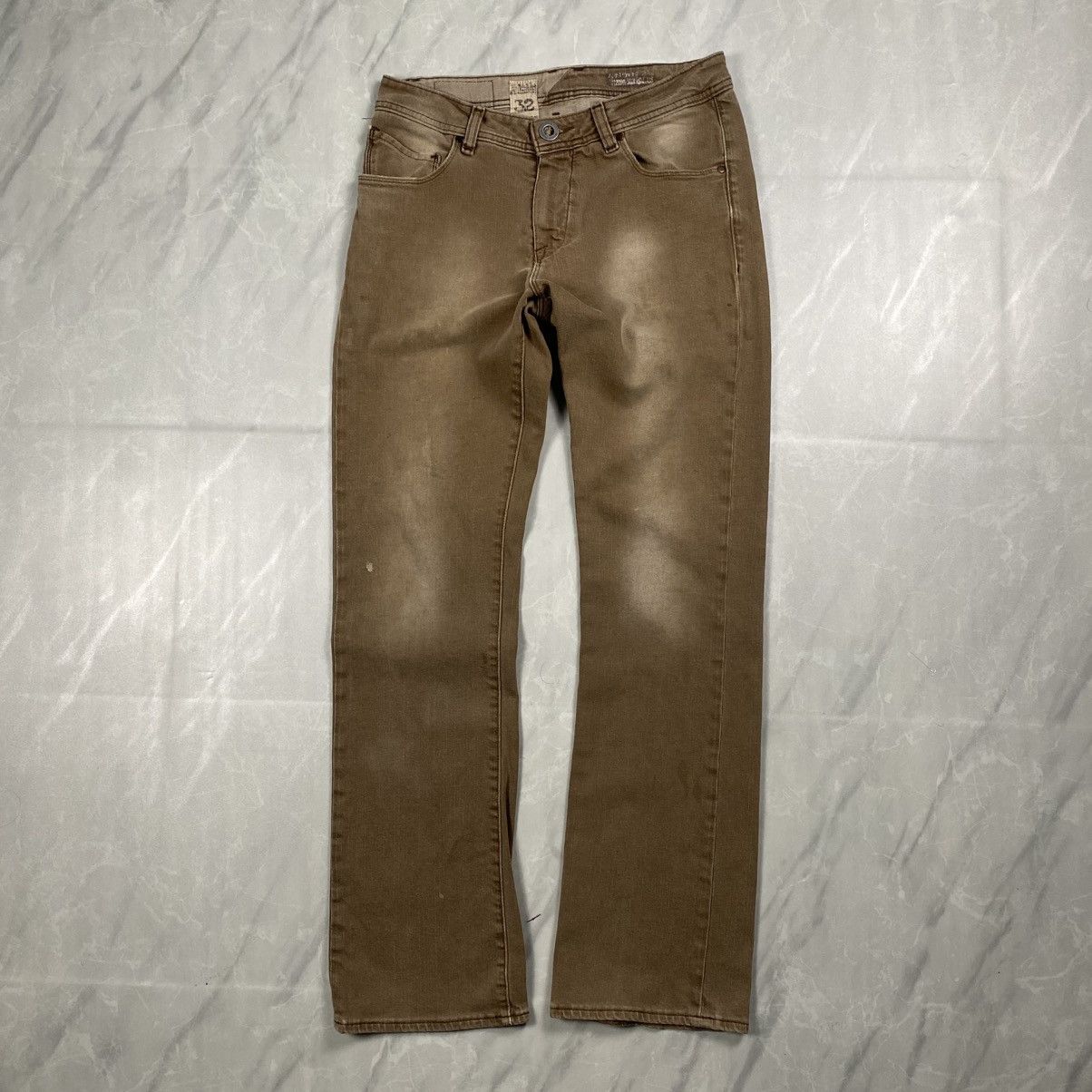 Volcom Rare Vintge y2k Volcom Skateboard Washed Brown Jeans Size US 31 - 7 Thumbnail