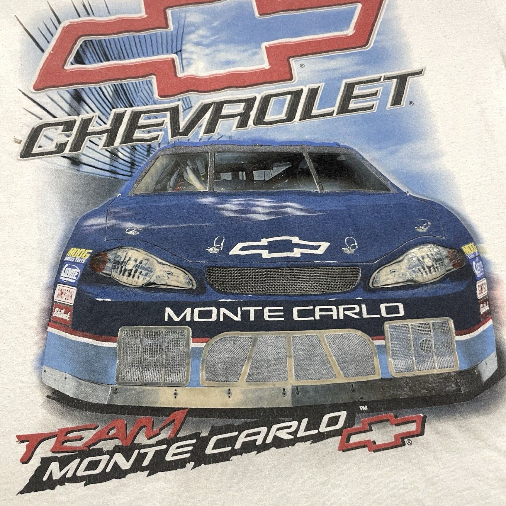 NASCAR VINTAGE NASCAR T Shirt Adult 2XL White Chevrolet Racing 2004 Monte Carlo Tour Size US XXL / EU 58 / 5 - 3 Thumbnail