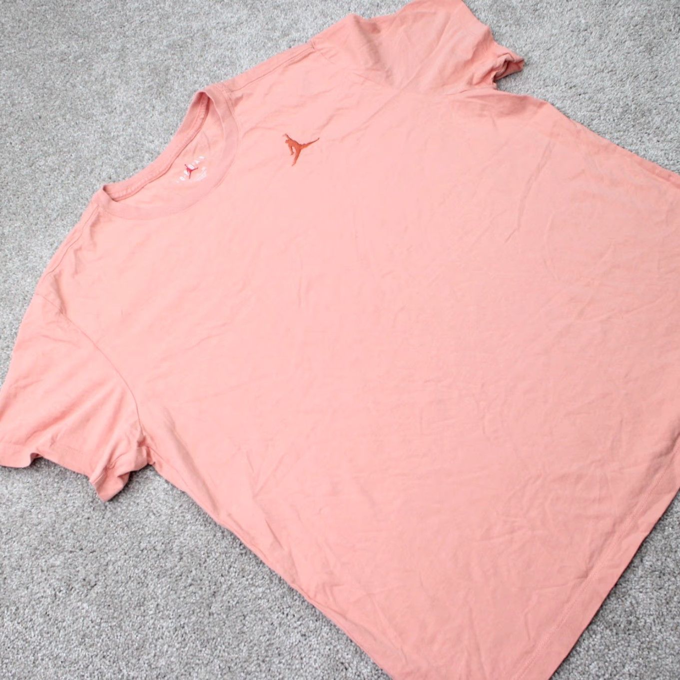 Jordan Brand Jordan Shirt Mens 2XL XXL Pink Embroidered Jumpman Logo Cotton Short Sleeve T-Shirt Size US XXL / EU 58 / 5 - 6 Thumbnail