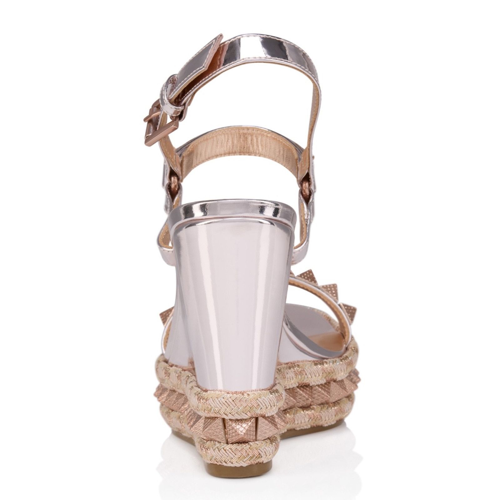 Christian Louboutin Pyraclou 110 Rose Gold Pink Platform