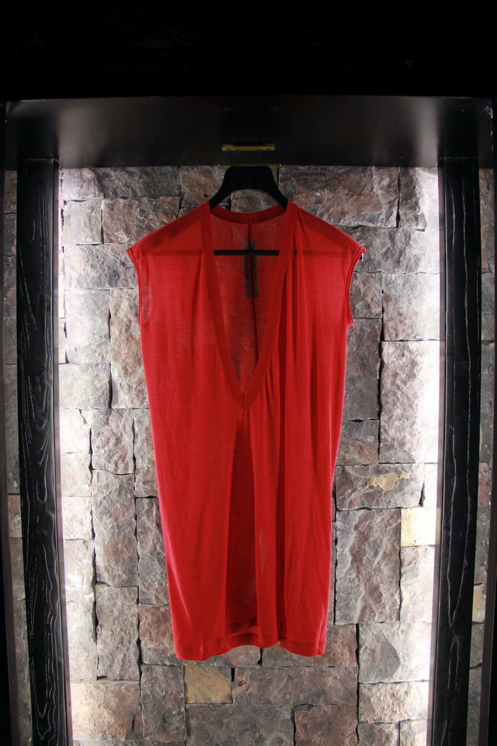Rick Owens Rick Owens Red Tank Top Men m Size US M / EU 48-50 / 2 - 1 Thumbnail