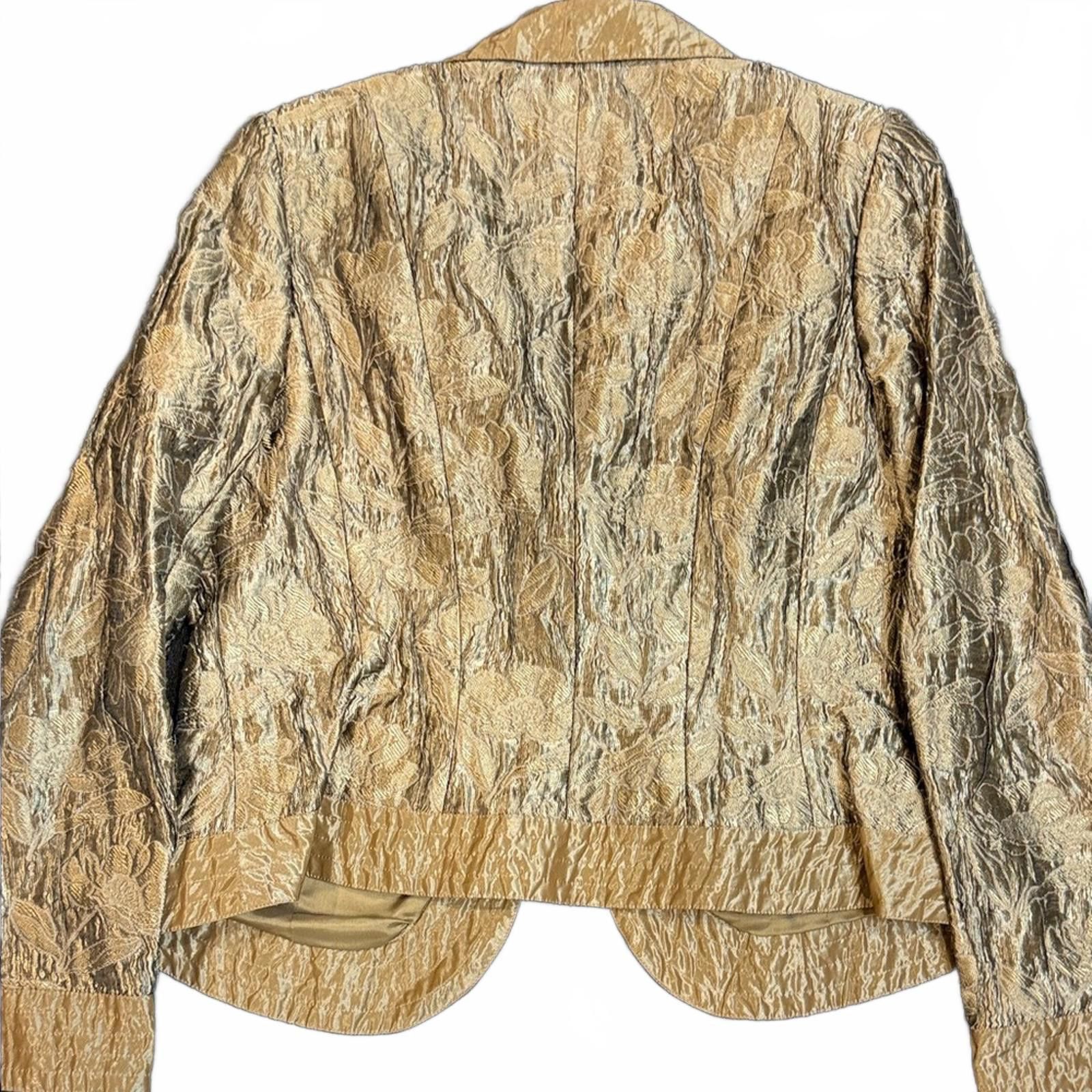 Other Carmen Marc Valvo Metallic Gold Blazer Size XL / US 12-14 / IT 48-50 - 4 Thumbnail