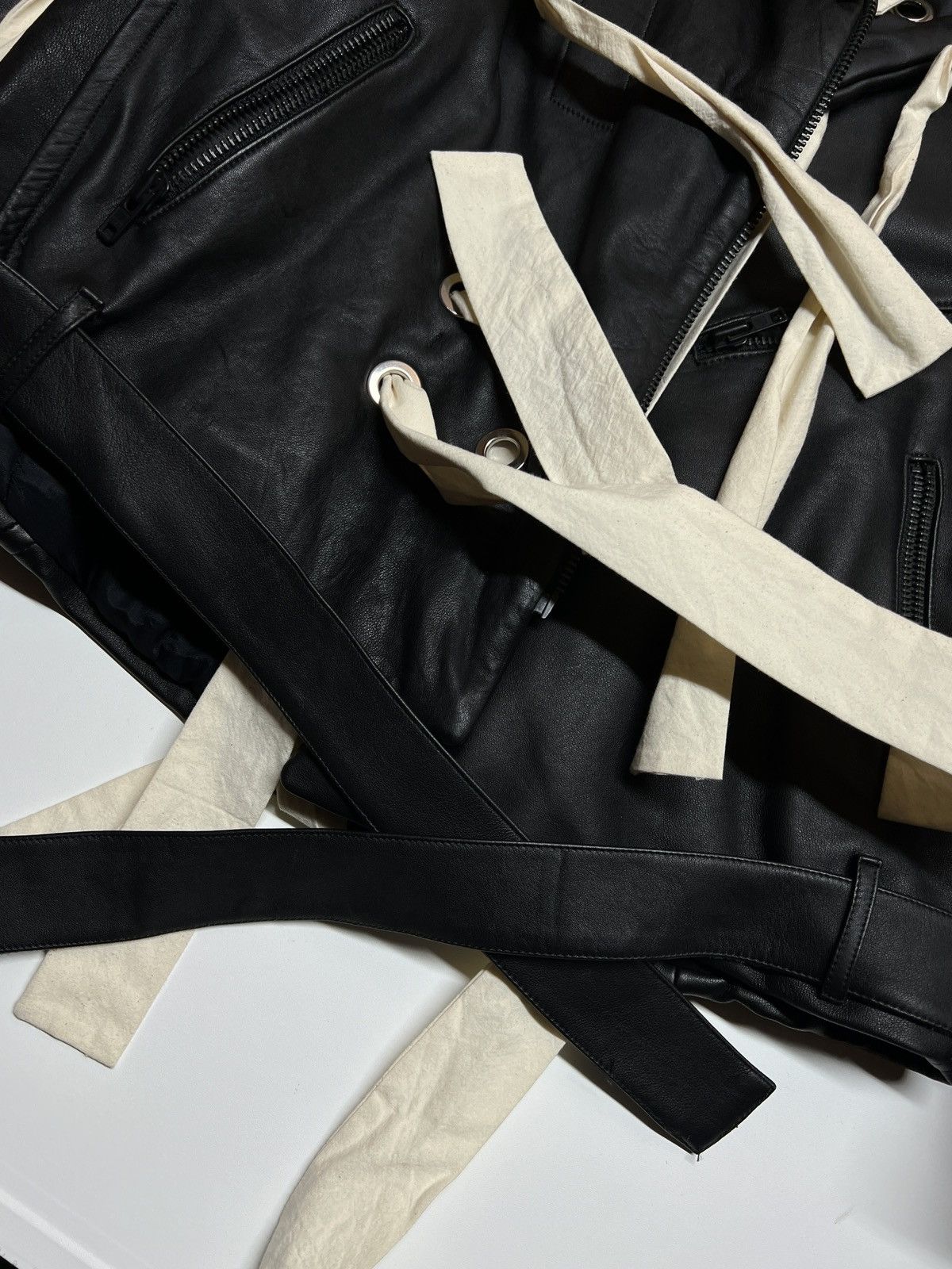 Craig Green 2016AW eyelets leather stitch biker jacket Size US L / EU 52-54 / 3 - 7 Thumbnail