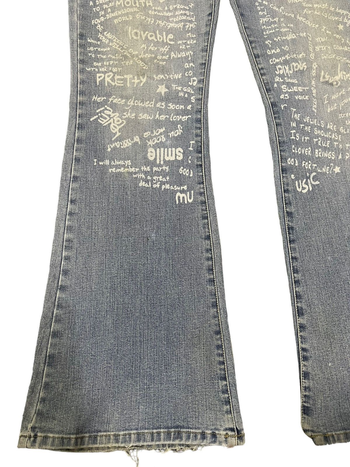 If Six Was Nine Vintage Japanese Brand Overprint Style Flare Jeans Size US 30 / EU 46 - 5 Thumbnail