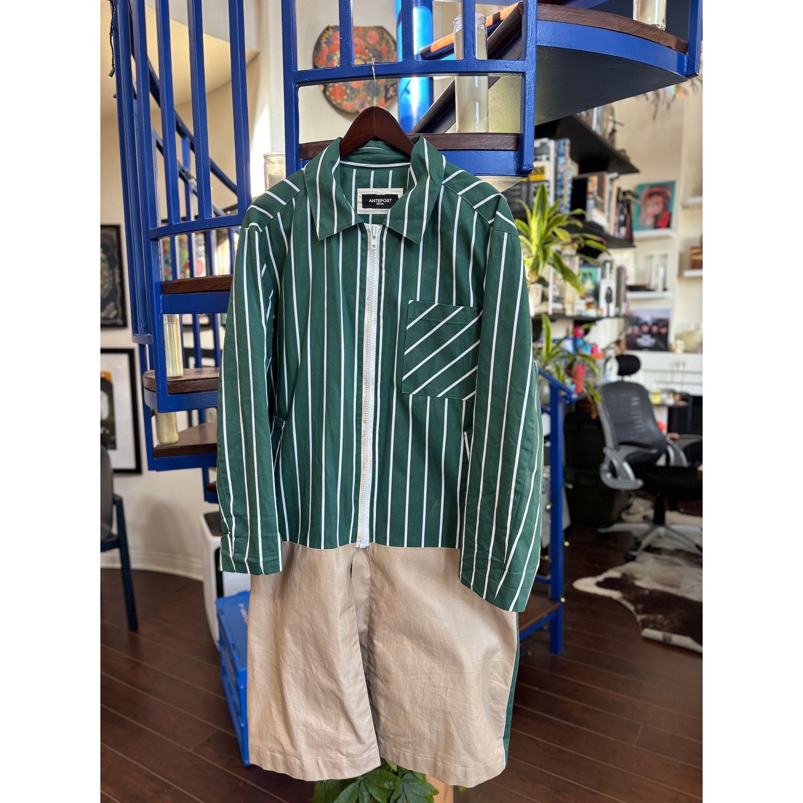 Other Antepost Seoul Green Pinstripe Zip Coat Size S/1 (oversized) Size US S / EU 44-46 / 1 - 2 Thumbnail