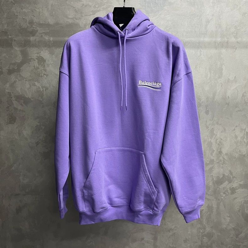 Balenciaga Balenciaga Purple Embroidered Logo Hoodie-2506 Size US XS / EU 42 / 0 - 1 Thumbnail