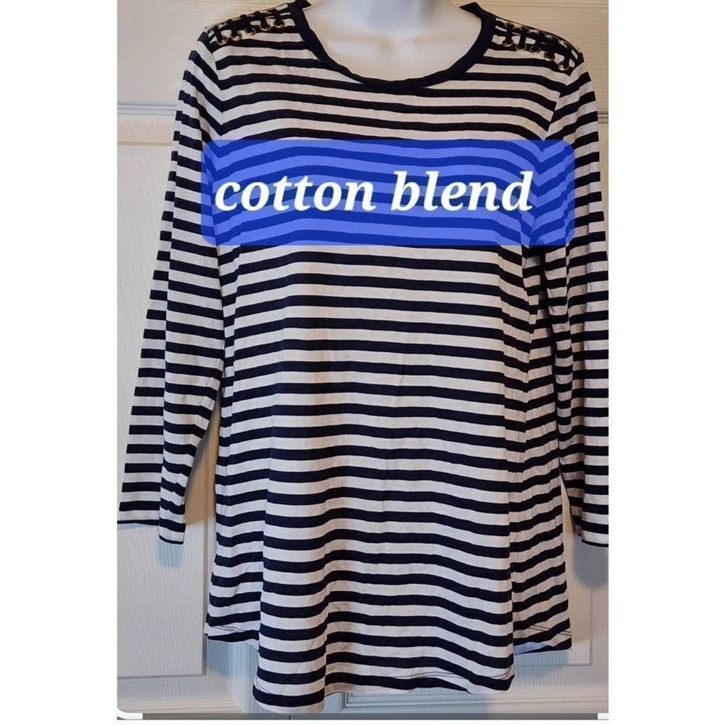 Michael Kors Michael kors Navy and White Striped Shirt Size XS / US 0-2 / IT 36-38 - 5 Thumbnail