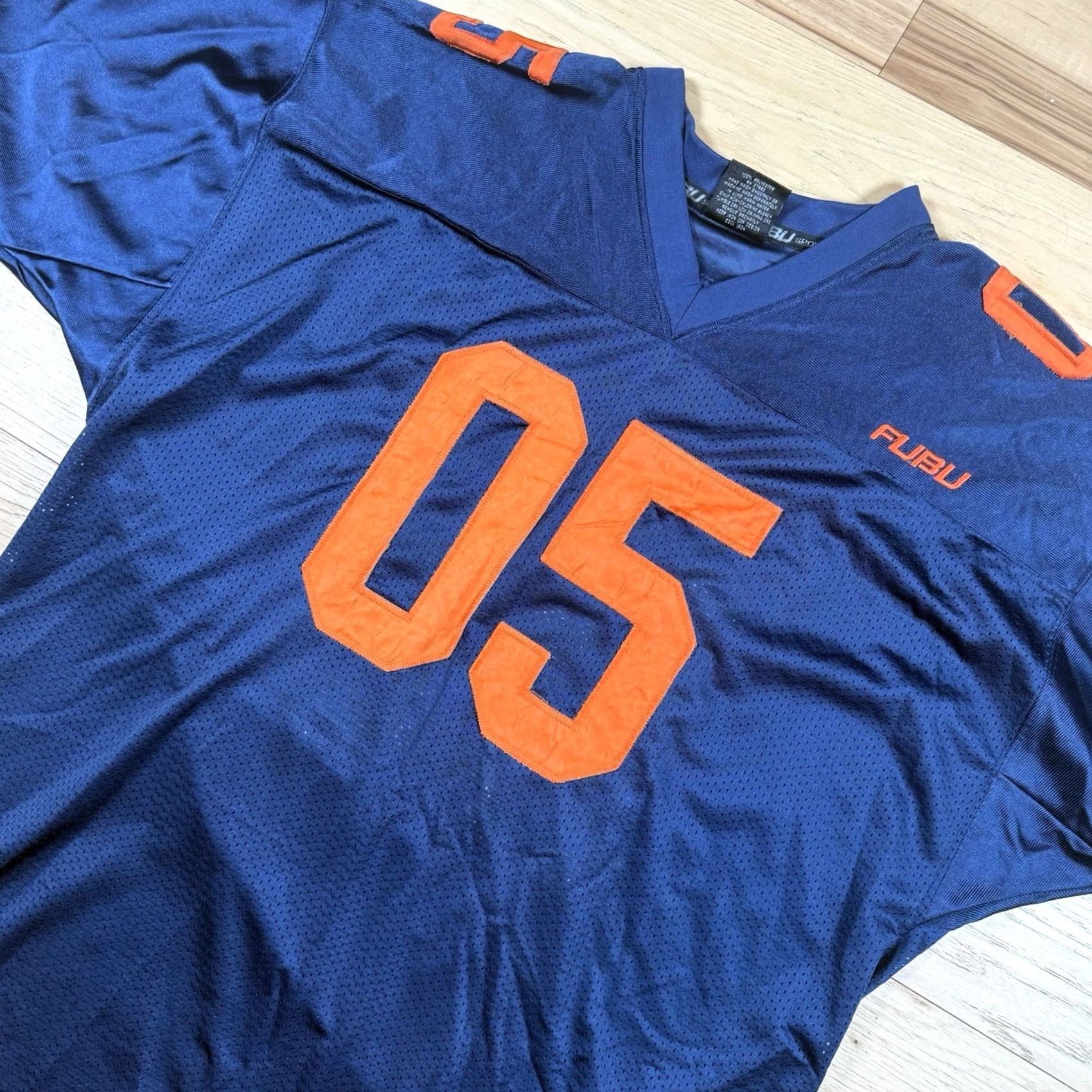 Fubu VINTAGE FUBU Jersey Sports Football Limited Edition XL Mens Blue Distress 05 Y2K Baseball Activewear Button Shirt Size US XL / EU 56 / 4 - 3 Thumbnail