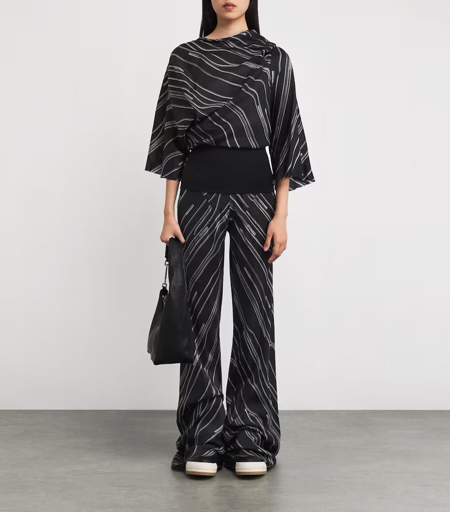 Rick Owens o1y0126 Sweatpant in Black/White Size 27" / US 4 / IT 40 - 6 Thumbnail