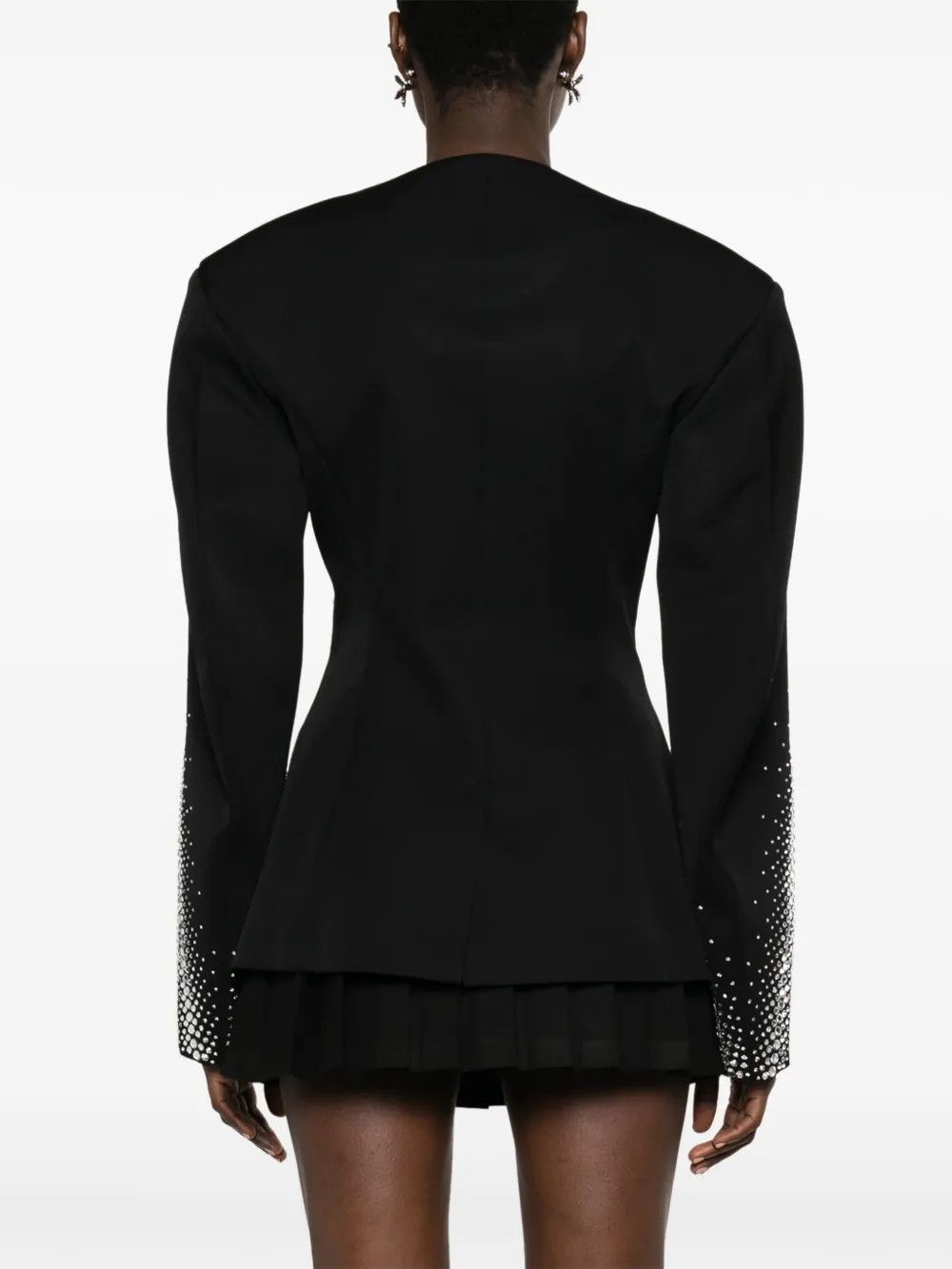The Attico o1mle0526 Sleeve Detail Blazer in Black Size XS / US 0-2 / IT 36-38 - 4 Thumbnail