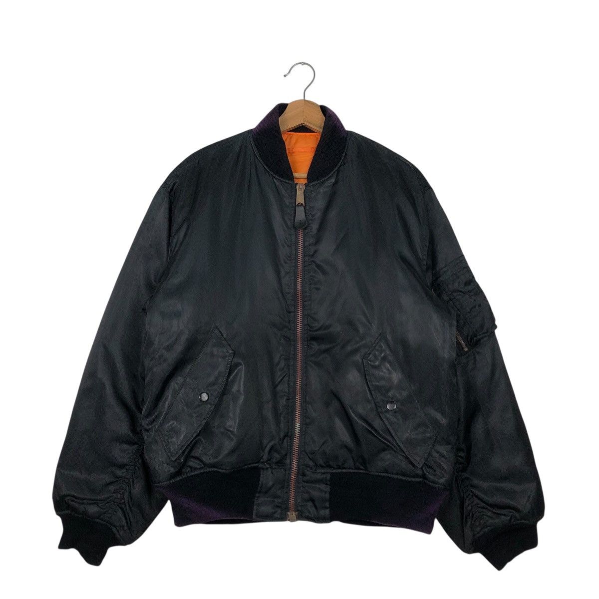 Vintage 📌Vintage Reversible Bomber Jacket Ma 1 Us Air Force Army Size US L / EU 52-54 / 3 - 5 Thumbnail