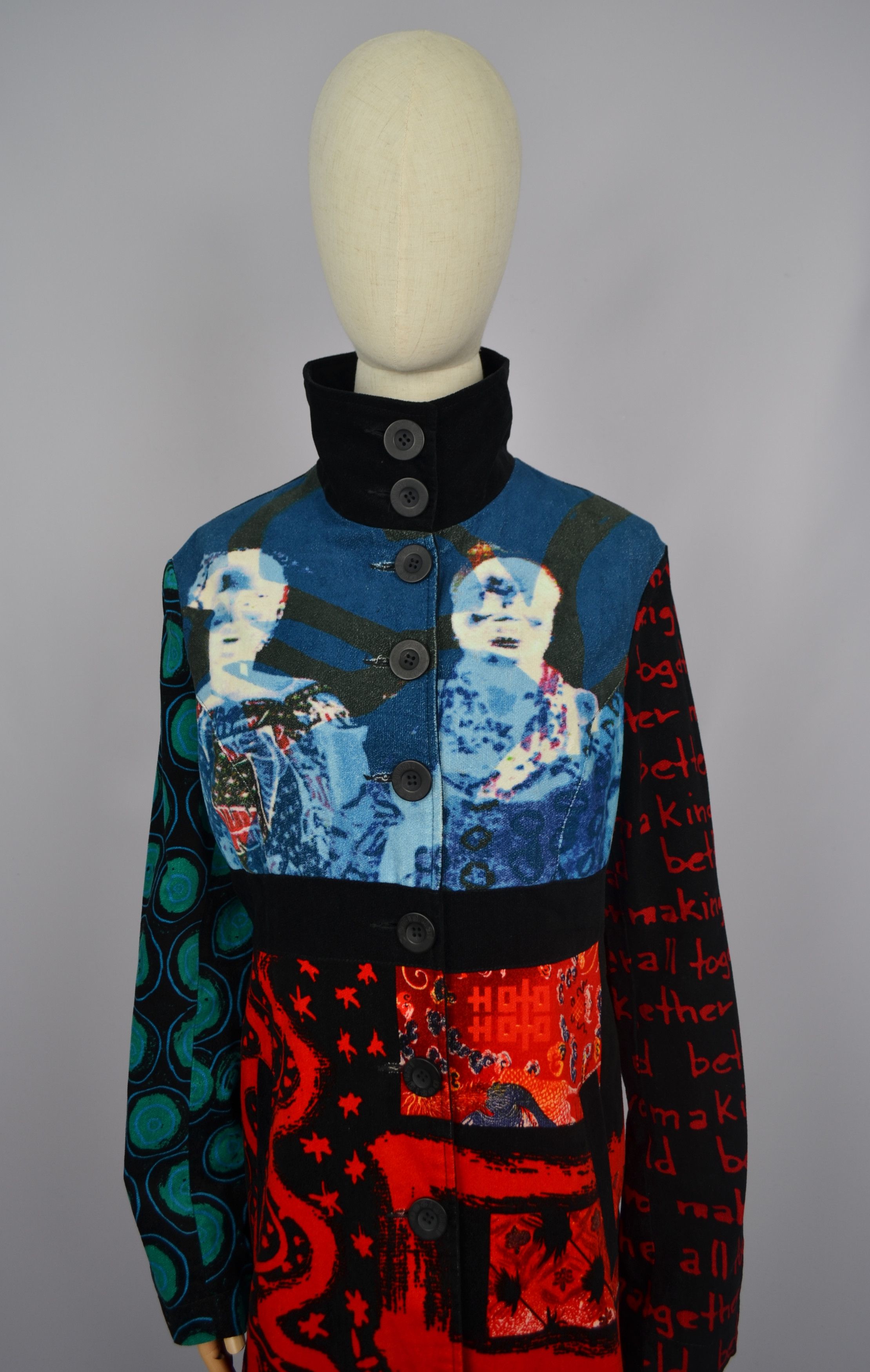 Desigual Desigual Multicolored Printed Jacket Coat Size 42/L Designer Size L / US 10 / IT 46 - 3 Thumbnail