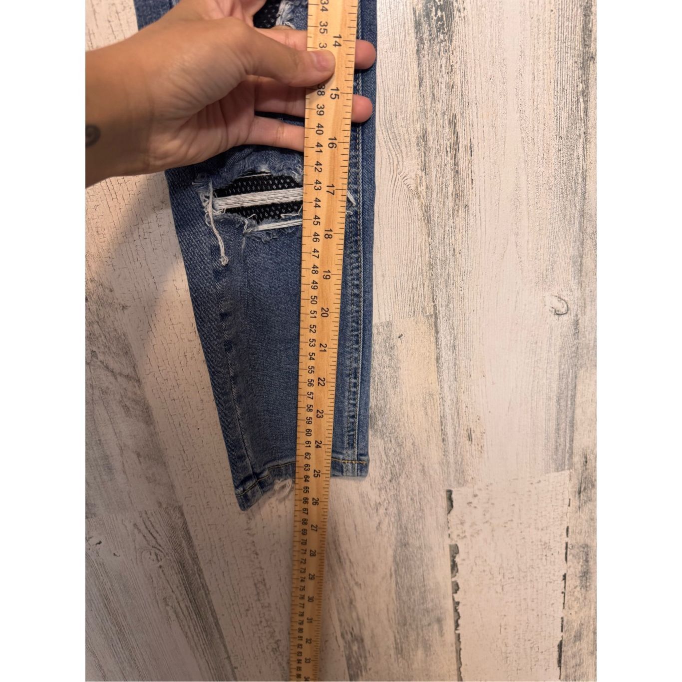 Topshop Topshop Moto Jamie High Waist Distressed Skinny Jeans W28 L3 Size 28" / US 6 / IT 42 - 8 Thumbnail