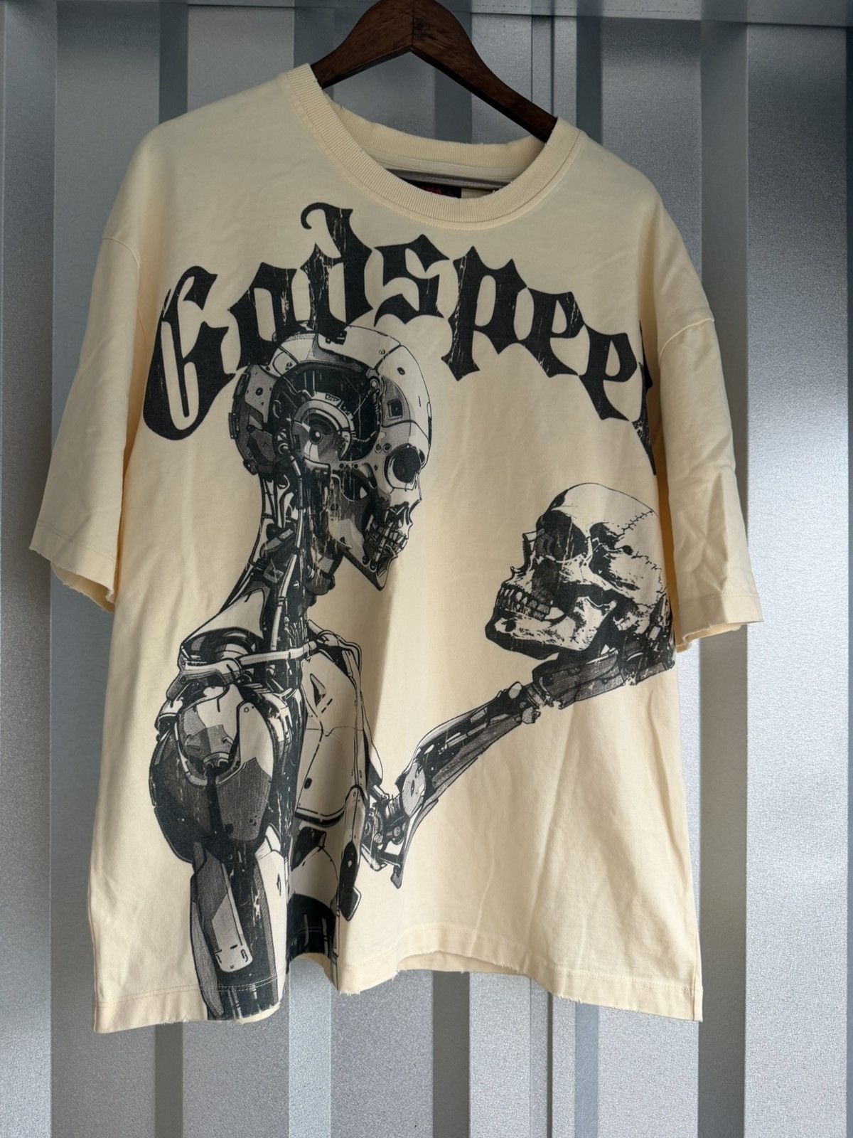 Godspeed Godspeed Mankind Vs AI III T-Shirt Bone Size US XL / EU 56 / 4 - 1 Thumbnail
