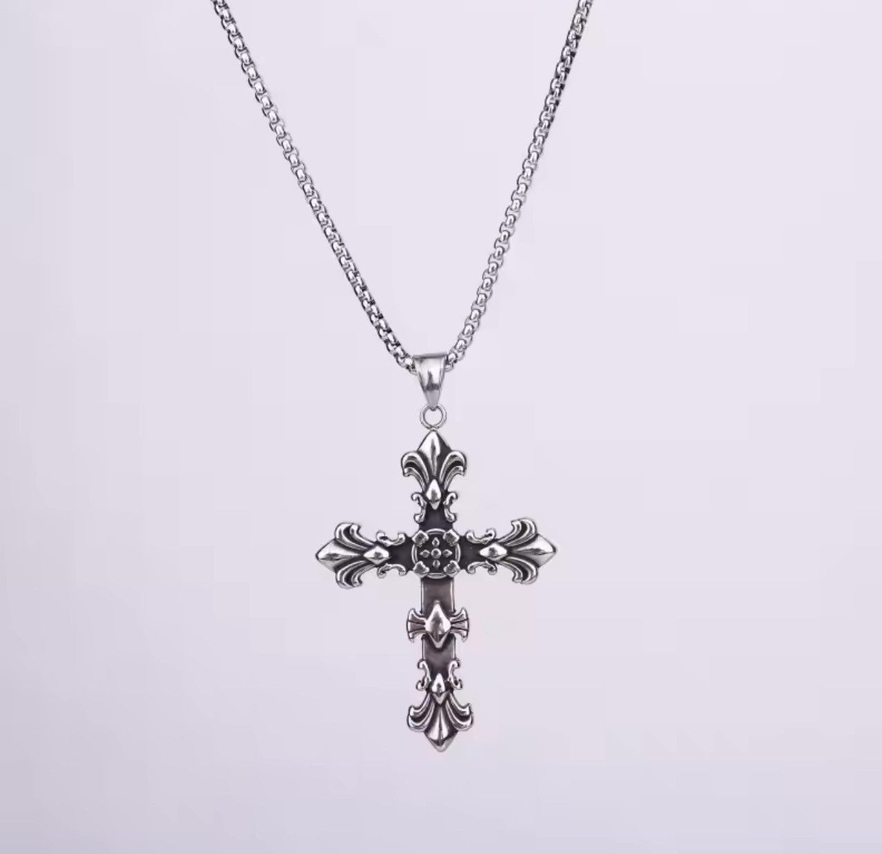 Japanese Brand Y2K 2000s Silver Punk Skater Cross-chain Size ONE SIZE - 2 Thumbnail