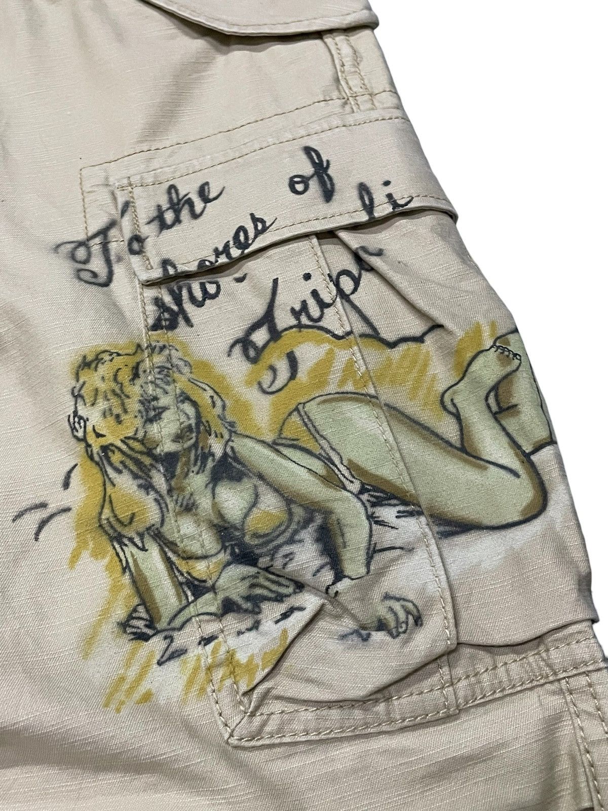 Avirex × Hysteric Glamour Rare Avirex Stencil Tattoo Naked Girl USN Cargo Pants Size US 30 / EU 46 - 10 Thumbnail