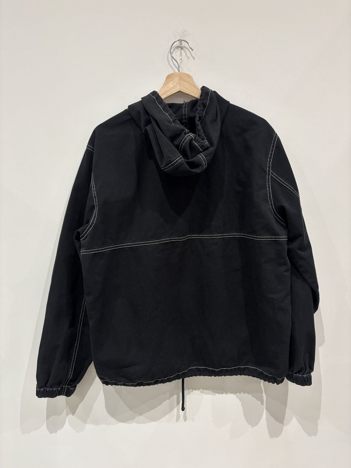 Supreme Supreme Contrast Stitch Twill Pullover Black Size: M Size US M / EU 48-50 / 2 - 2 Thumbnail