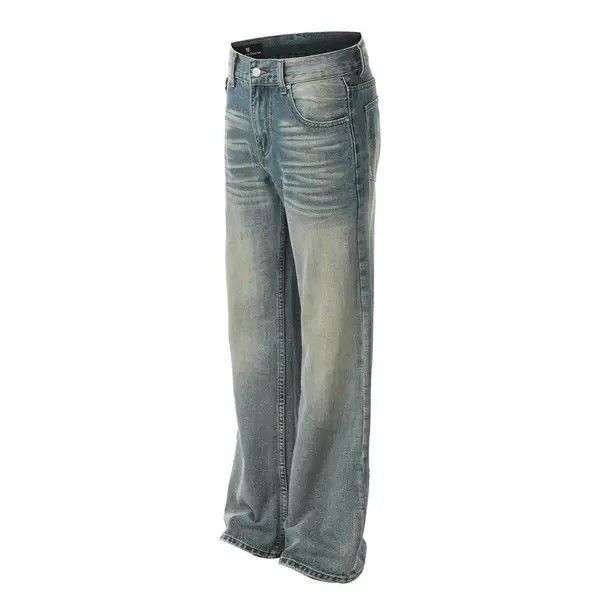 Vintage American men's distressed straight gradient washed jeans Size US 32 / EU 48 - 2 Thumbnail