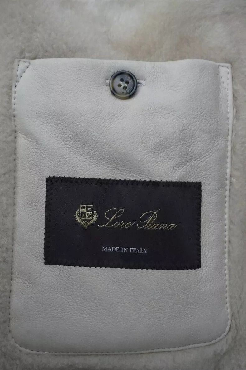 Loro Piana LORO PIANA A man's cream-colored fur integrated bomer hood Size US M / EU 48-50 / 2 - 6 Thumbnail