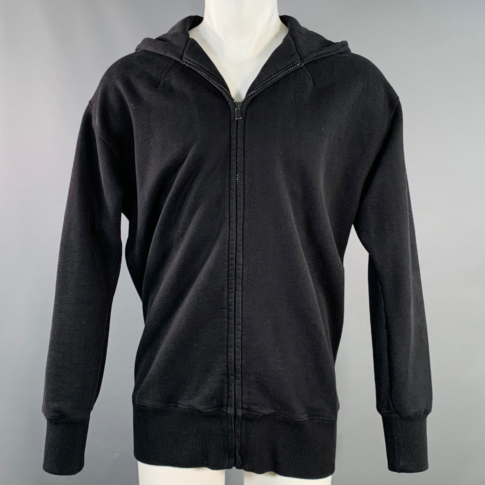 Givenchy GIVENCHY Size XXS Black Cotton Hooded Zip Up Sweatshirt Size US XXS / EU 40 - 1 Thumbnail