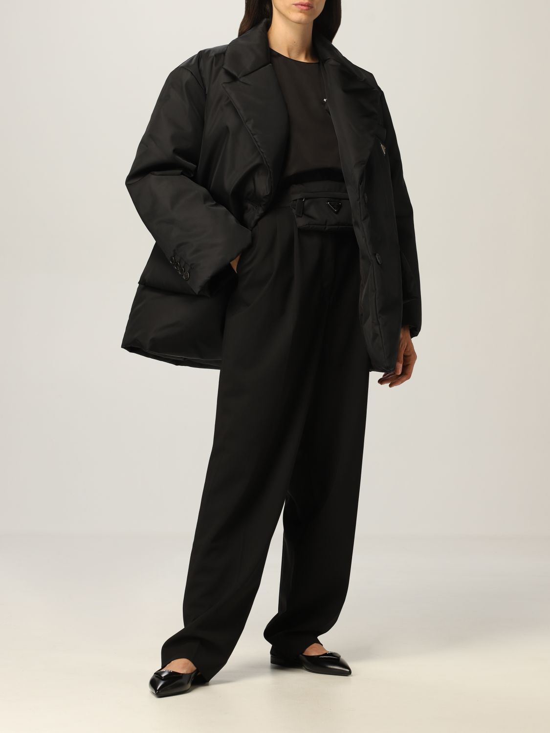 Prada Black Re-Nylon Padded Down Blazer Jacket Size M / US 6-8 / IT 42-44 - 6 Thumbnail