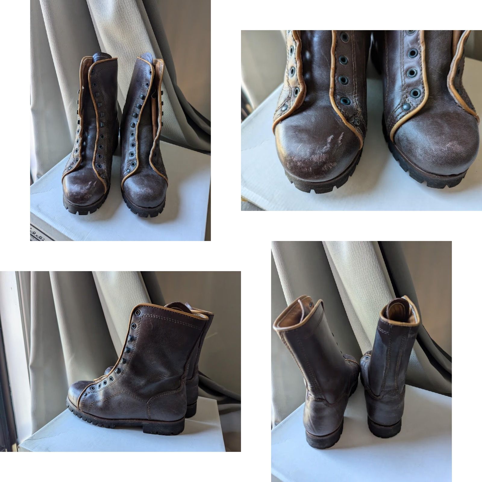 Eddie Bauer VINTAGE Eddie Bauer ITALY Vasque X Eddie Bauer boots Mens 7 W Brown Insulated Mountaineering Leather 9.5" height Size US 7 / EU 40 - 9 Thumbnail