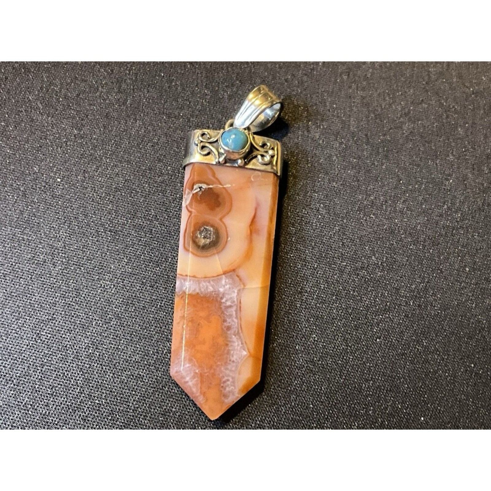 Other 925 Sterling Silver Turquoise and Carnelian Pendant Size ONE SIZE - 1 Thumbnail