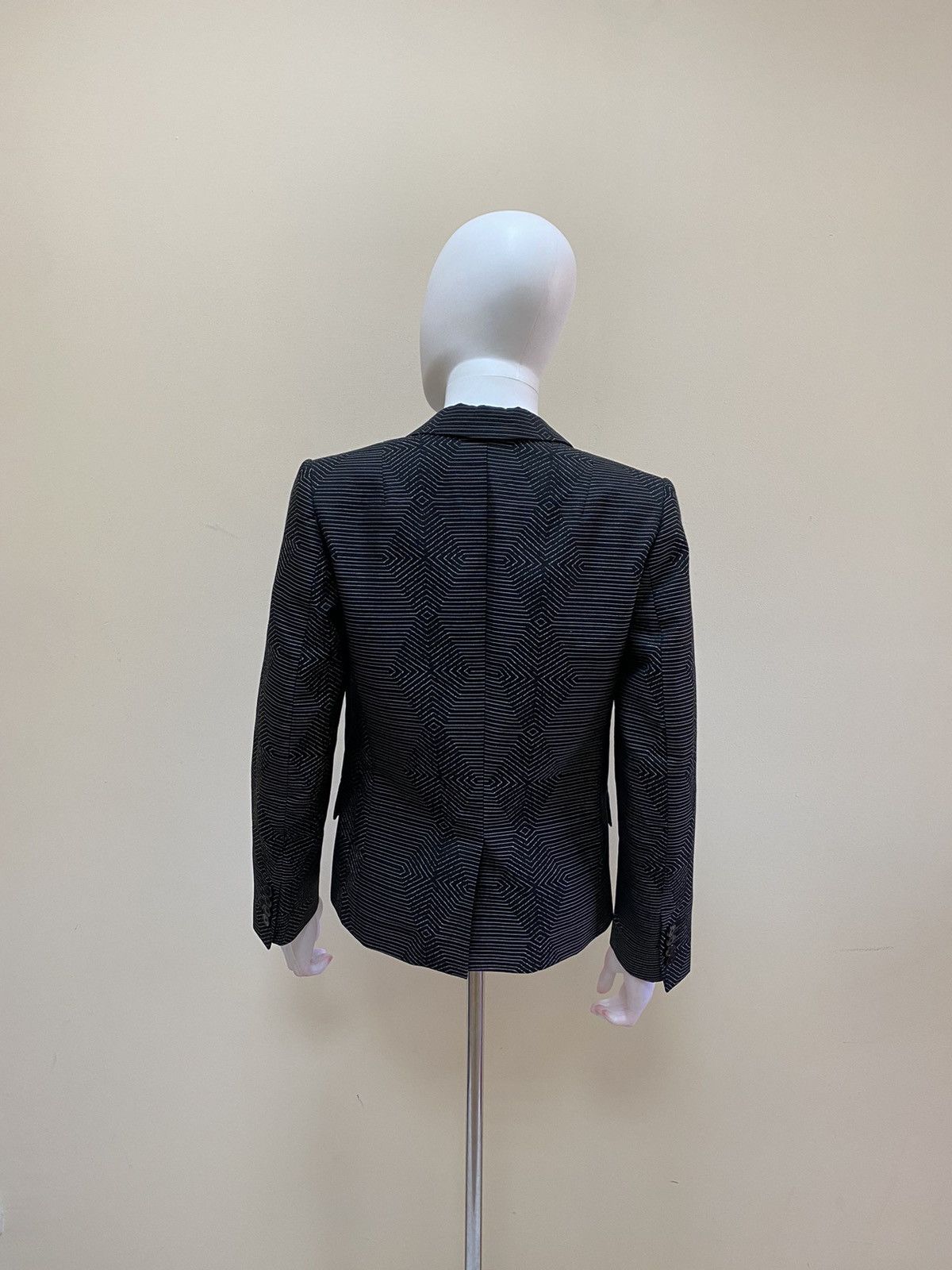 Dries Van Noten Dries Van Noten Black Geometric Print Blazer Size 36 Size XS / US 0-2 / IT 36-38 - 6 Thumbnail