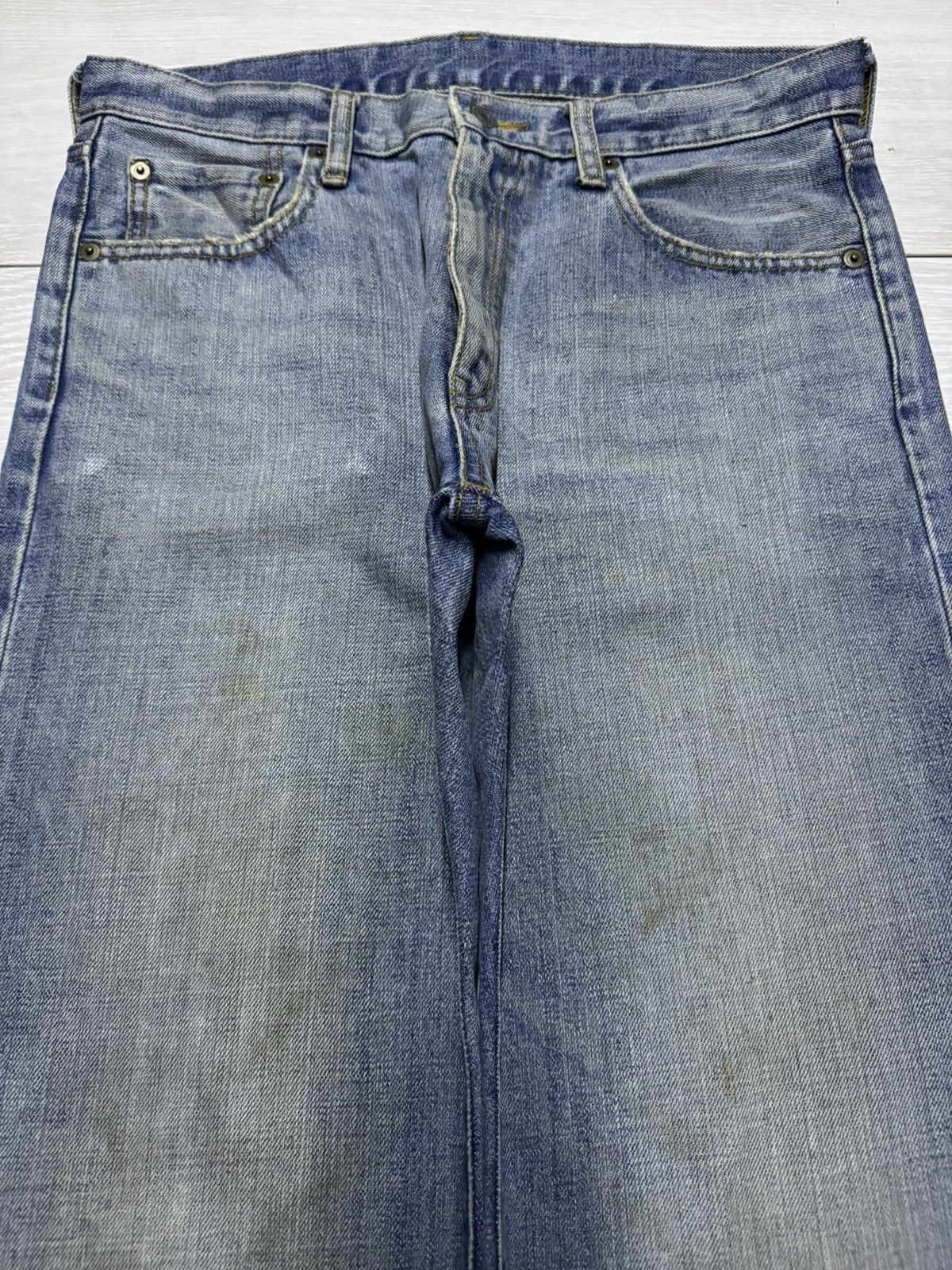 Uniqlo Vintage Japanese Brand Uniqlo Ring Light Wash Loose Jeans Size US 31 - 3 Thumbnail