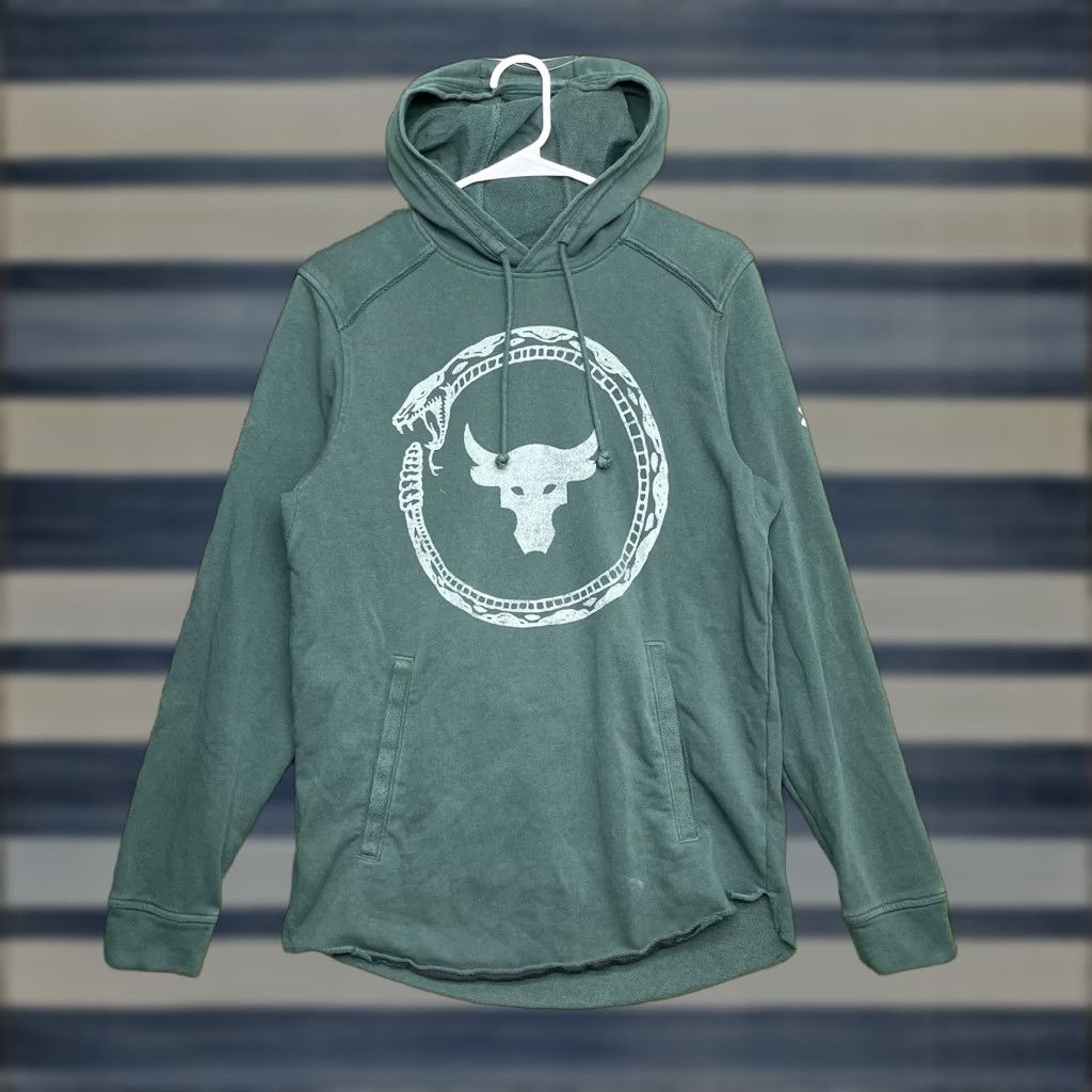 Under Armour Under Armour Hoodie Mens Small Sweatshirt Project Rock Snake Green Y2K Sweatshirt Hooded Pullover Logo Athletic Sports 2000s Mens Size US S / EU 44-46 / 1 - 1 Thumbnail