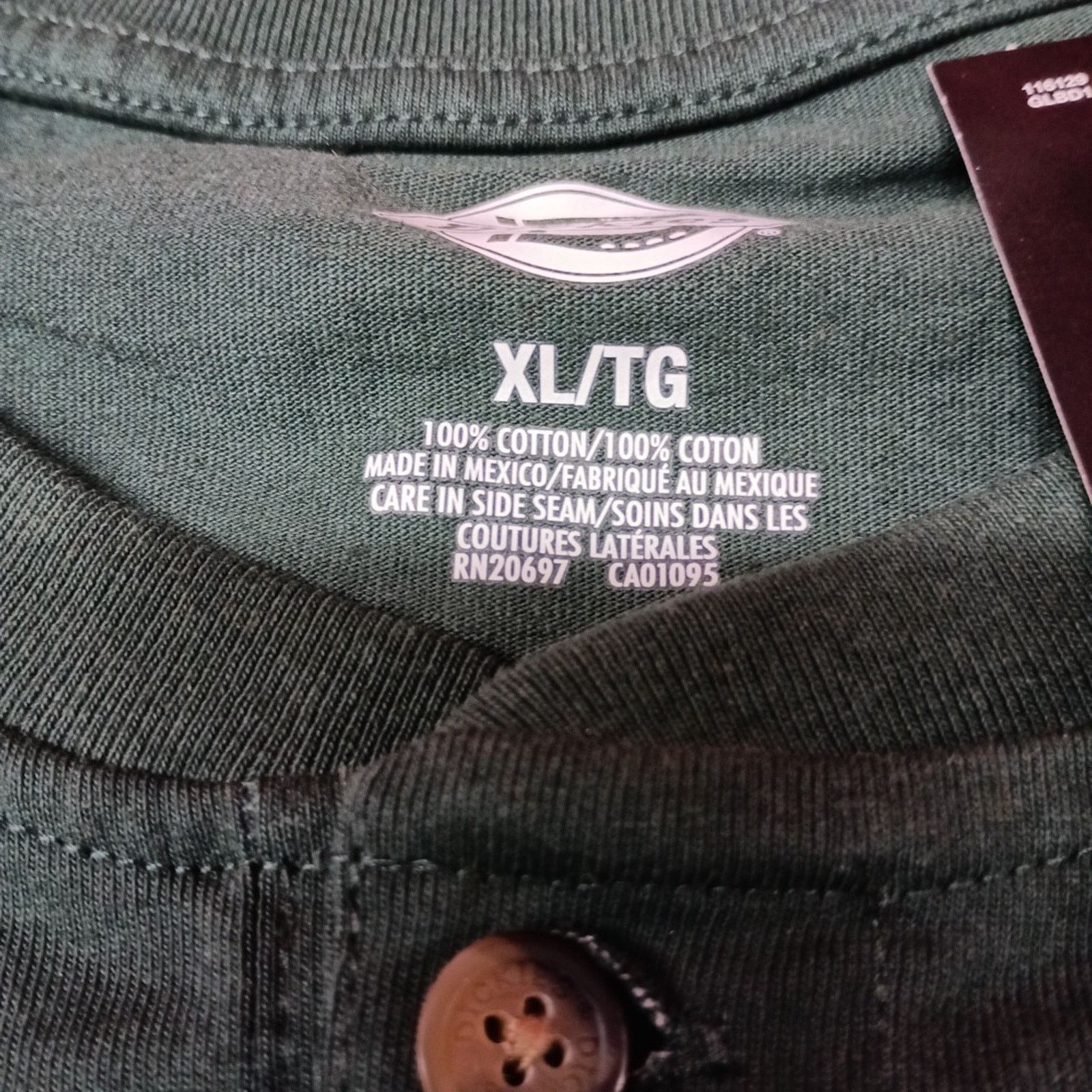 Dickies Dickies Heavyweight Henley Tee Shirt Men's XL XLarge Green Size US XL / EU 56 / 4 - 4 Thumbnail