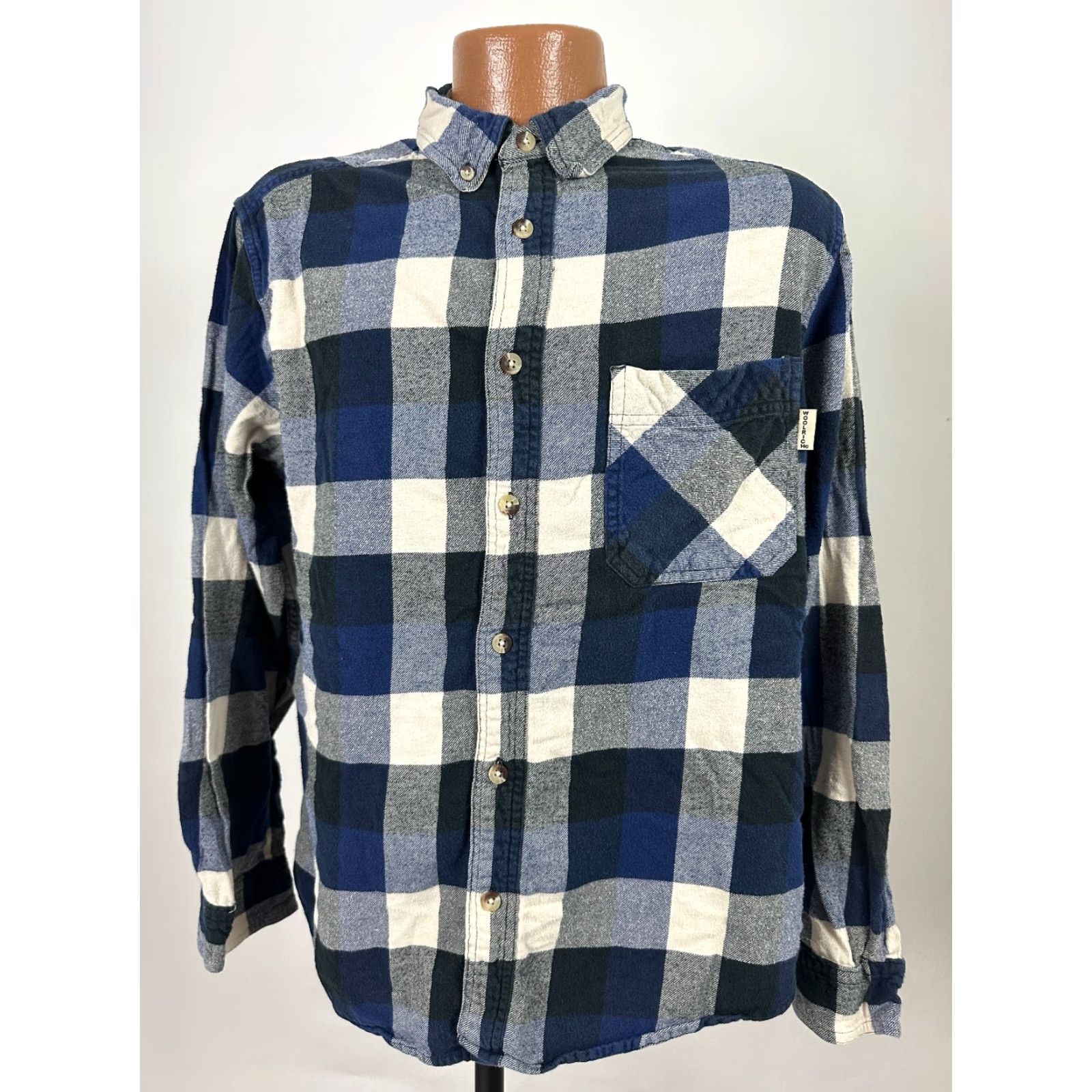 Vintage VINTAGE Woolrich Flannel Shirt Medium Blue Plaid Lightweight Cotton Casual Mens Size US M / EU 48-50 / 2 - 2 Thumbnail