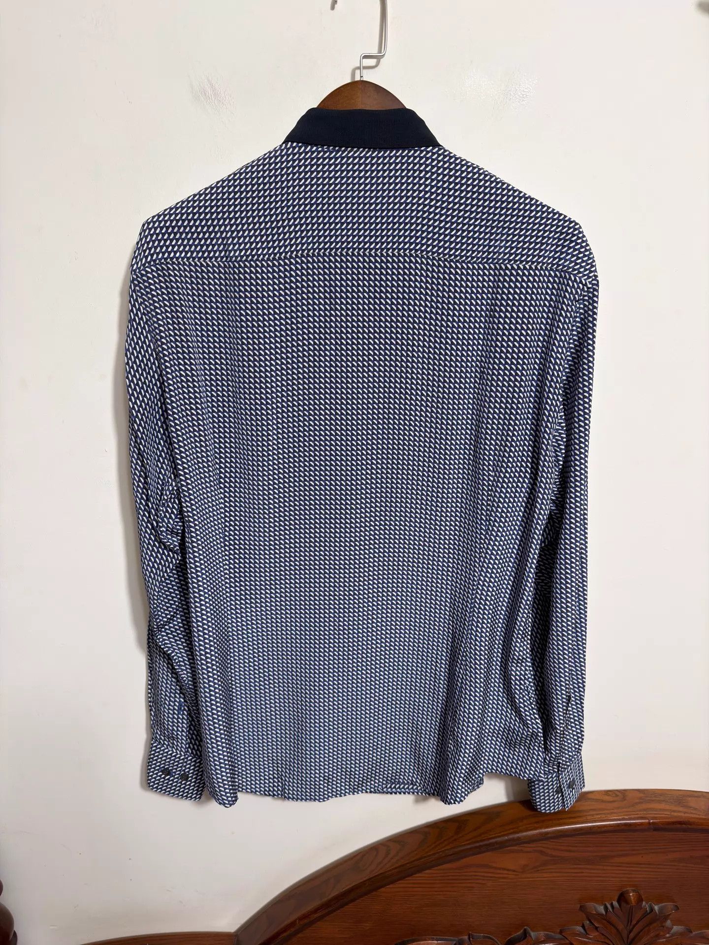 Giorgio Armani Giorgio Armani Silk Long-Sleeve Shirt 43 Size US XL / EU 56 / 4 - 2 Thumbnail