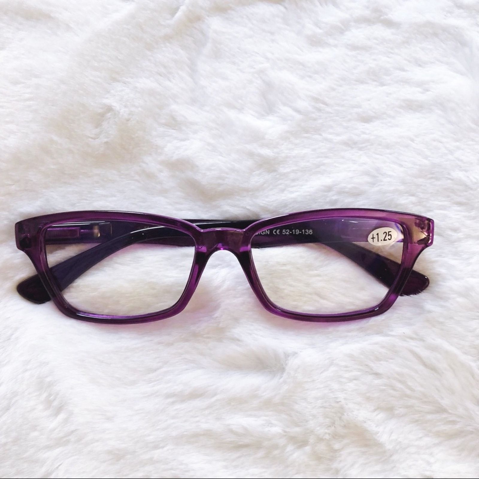 Other Alek Purple Pattern Reader Blue Light Glasses Size ONE SIZE - 1 Thumbnail