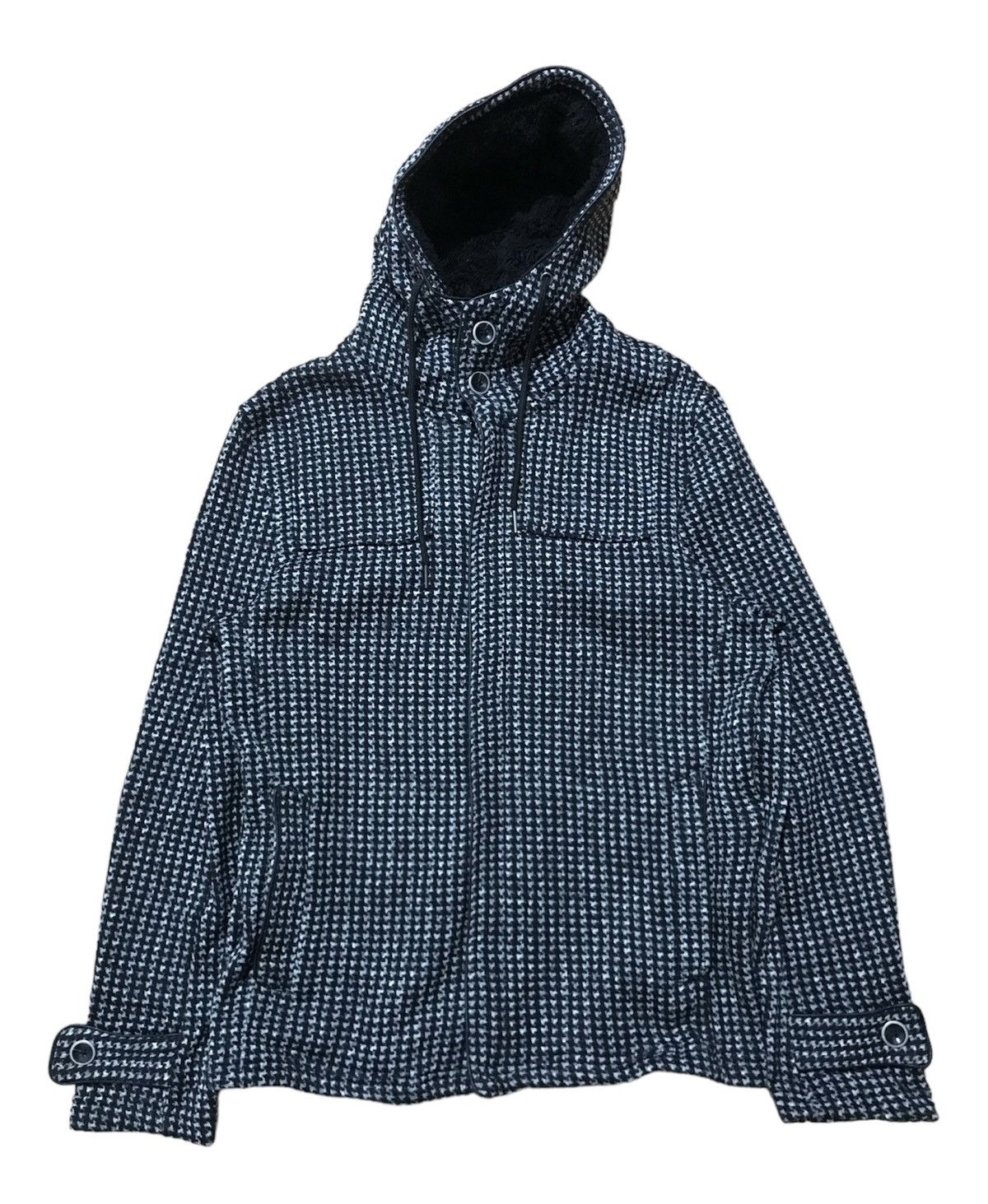 image of 14Th Addiction x 20471120 Semantic Design Jacket 14Thaddiction Styled in Black/White (Size Large)