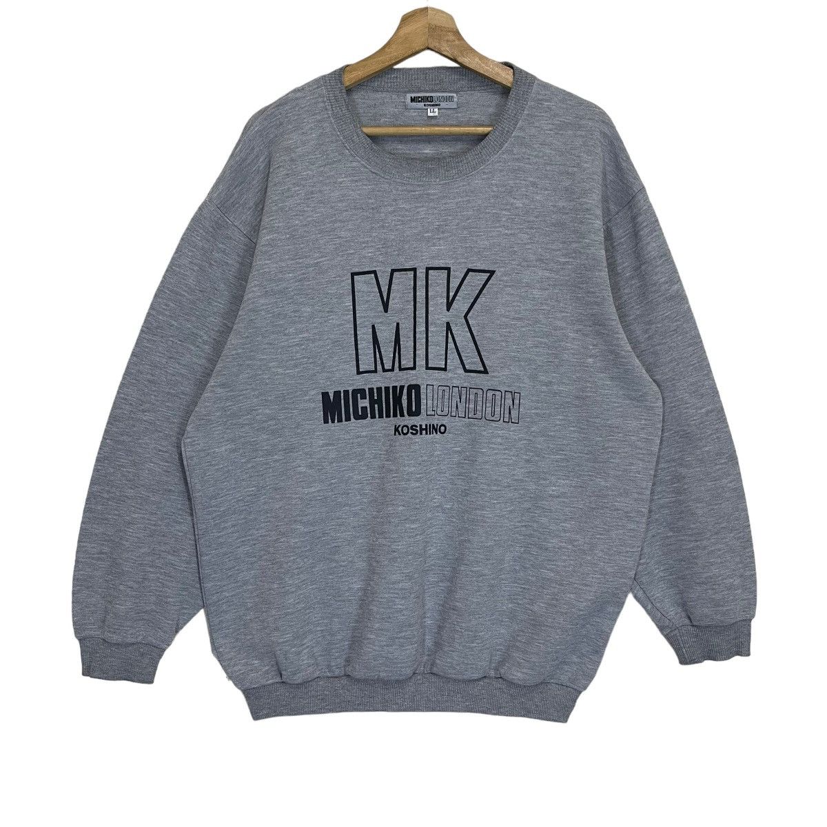 Michiko Koshino × Michiko Koshino London Vintage 90s Michiko London Big Logo Crewneck Sweatshirt Size US XL / EU 56 / 4 - 1 Thumbnail