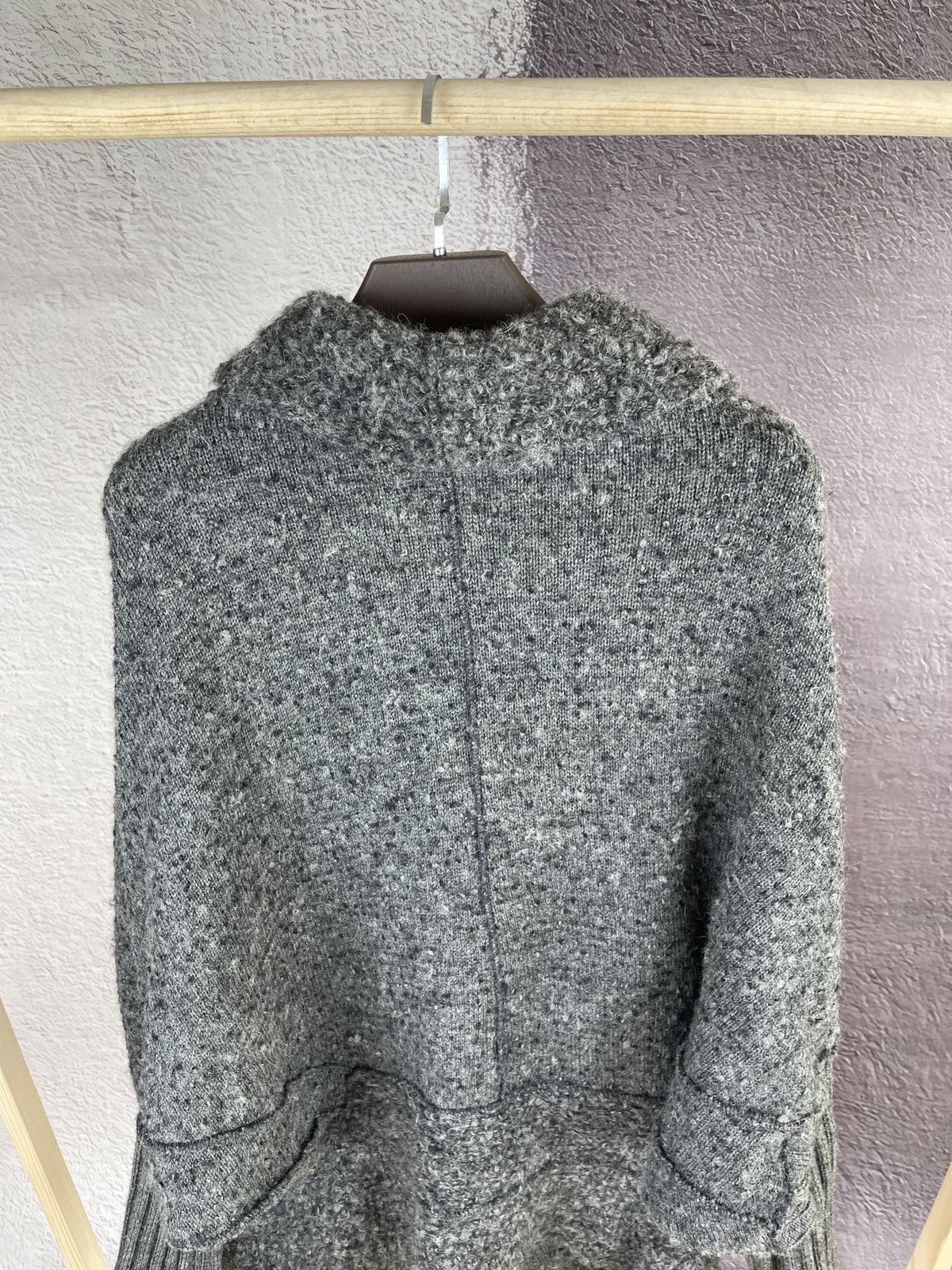 Transit × Transit Uomo Transit Par-Such 100 grey wool alpaca cape coat poncho sz 2 Size M / US 6-8 / IT 42-44 - 16 Thumbnail