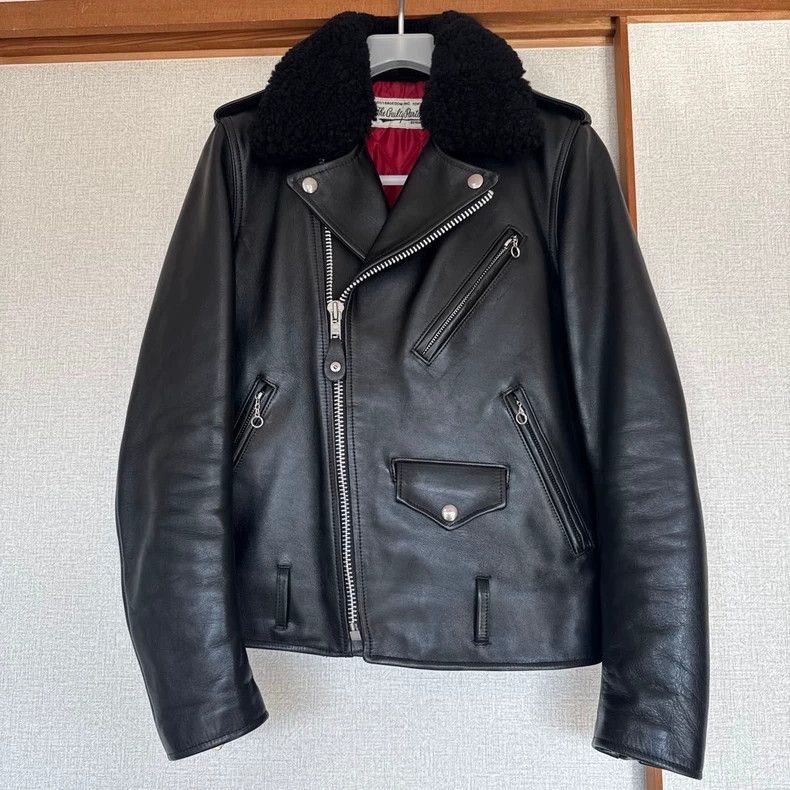 Wtaps WACKO MARIA Leather Jacket with Fur Collar - dmc Size US S / EU 44-46 / 1 - 1 Thumbnail