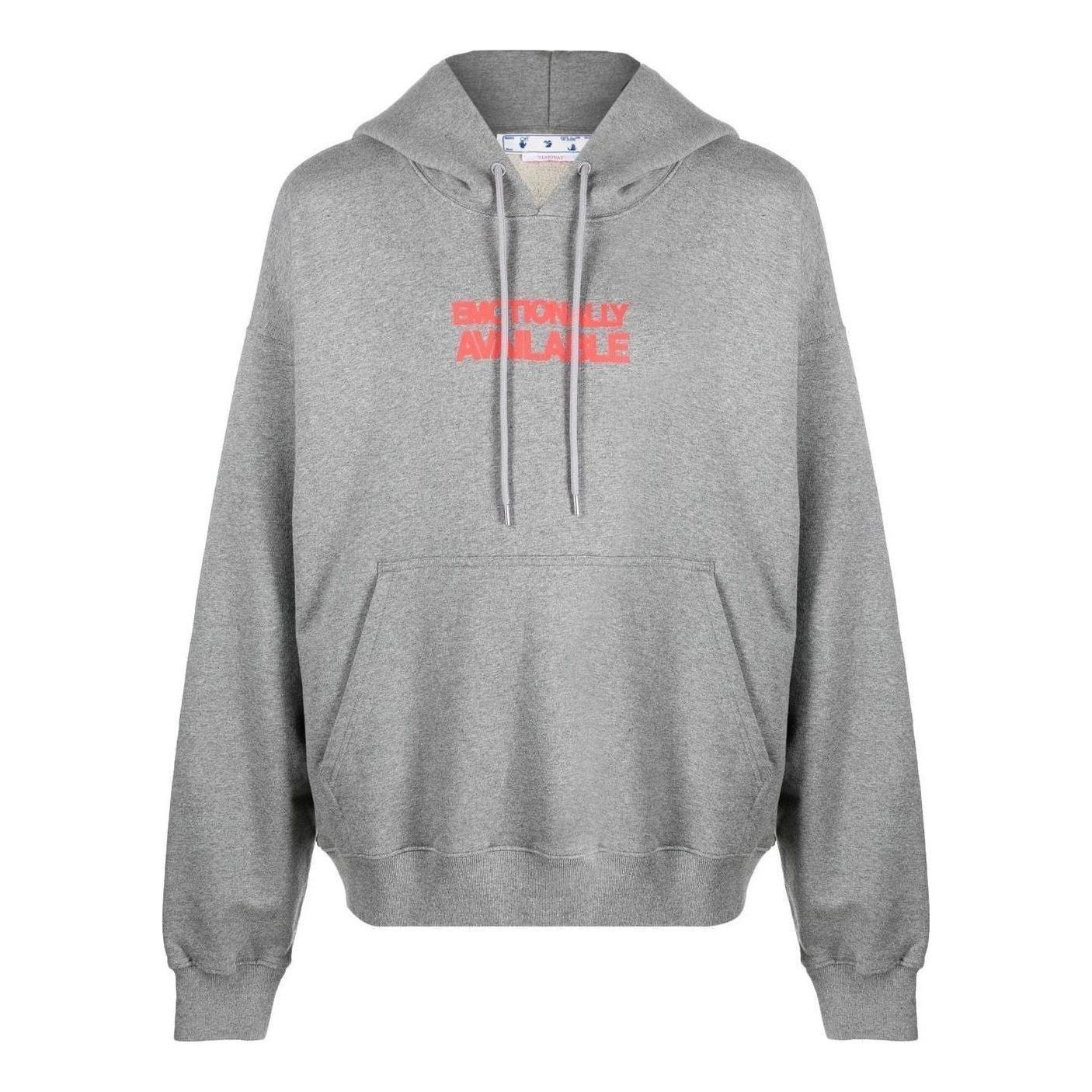 Off-White o1y0325 Logo Hoodie in Grey Size US L / EU 52-54 / 3 - 1 Thumbnail