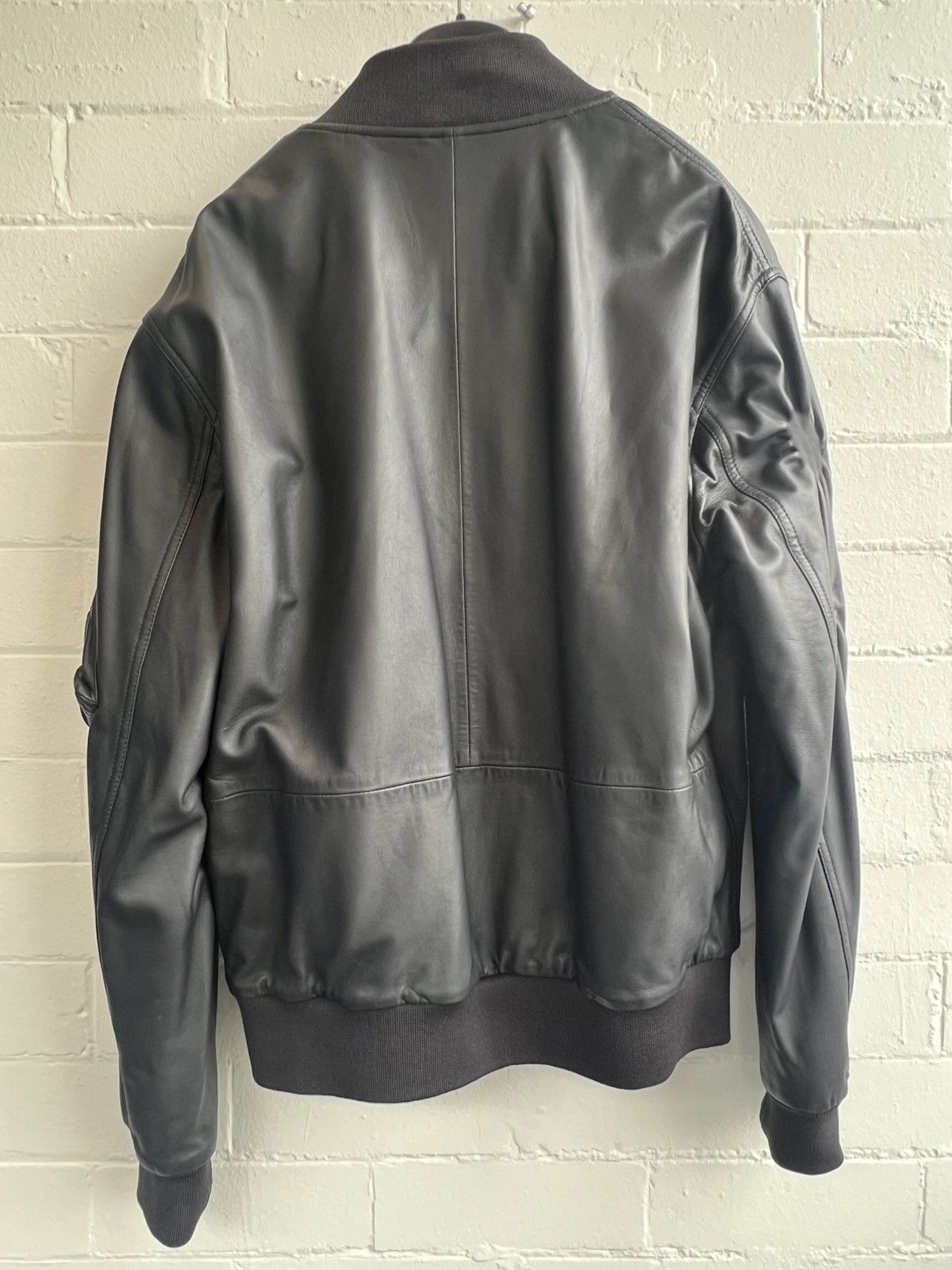 Alexander McQueen Pure leather, navy blue Alexander McQueen bomber jacket Size US M / EU 48-50 / 2 - 6 Thumbnail