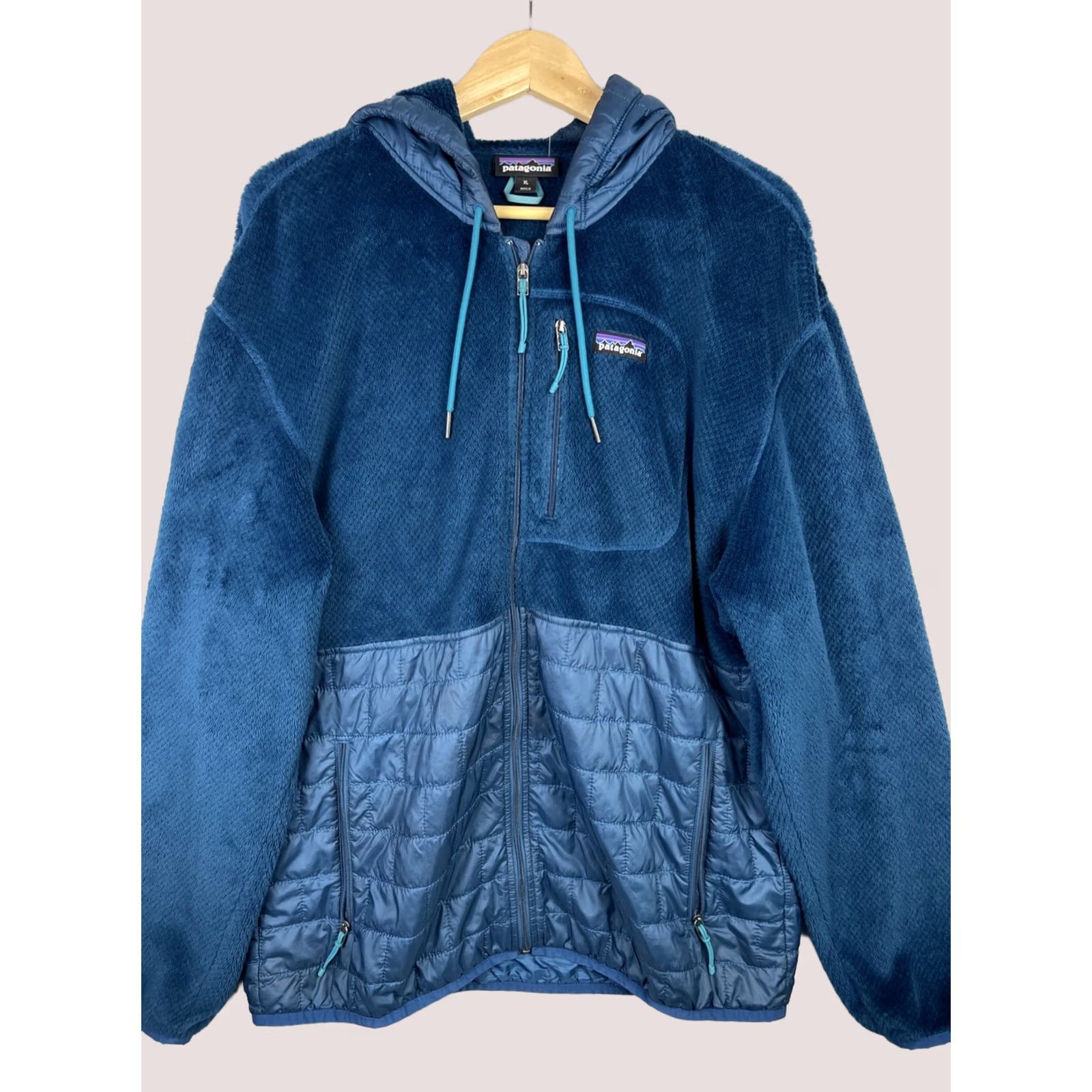 Patagonia Patagonia Jacket Mens XL Blue Re Tool Hybrid Fleece Hoody Zip Up Puffer 26430 Size US XL / EU 56 / 4 - 1 Thumbnail