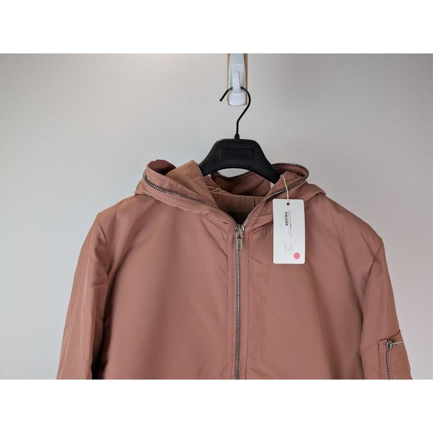 Rick Owens Drkshdw o1rshd1 Full Zip Gimp Imbottito Bomber Jacket Hoodie in Pink Size US XL / EU 56 / 4 - 3 Thumbnail