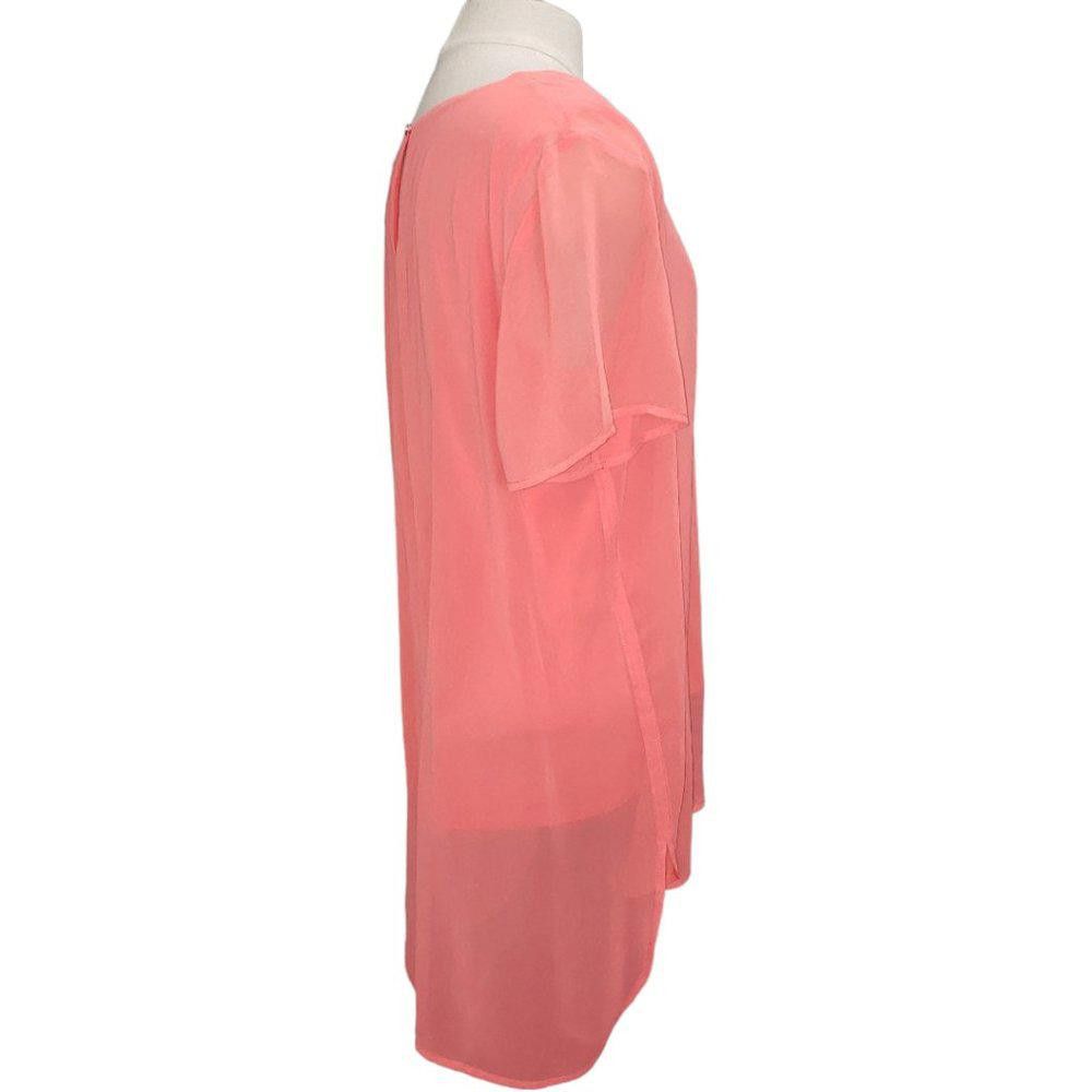 Vince Camuto CT494 Vince Camuto Persimmon High Low Crew Neck Blouse L Size L / US 10 / IT 46 - 2 Thumbnail