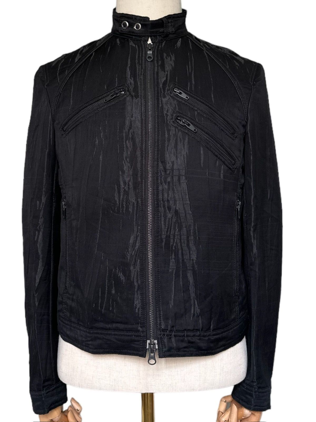 Yohji Yamamoto 00s A.A.R by Yohji Yamamoto biker zipper jacket Size US M / EU 48-50 / 2 - 13 Thumbnail