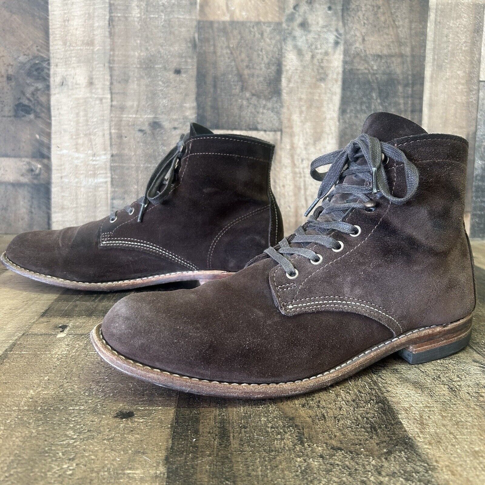 image of Wolverine 1000 Mile W40093 Brown Suede Work Boots Mens 11 D