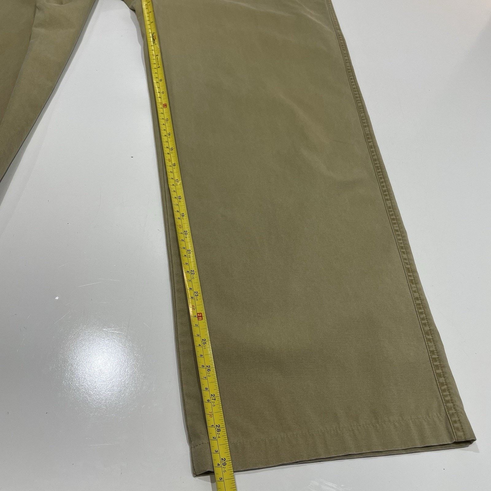 Harve Benard Bernard Zins France Cotton Khaki Pants Mens 32x29 Flat Front Size US 32 / EU 48 - 3 Thumbnail