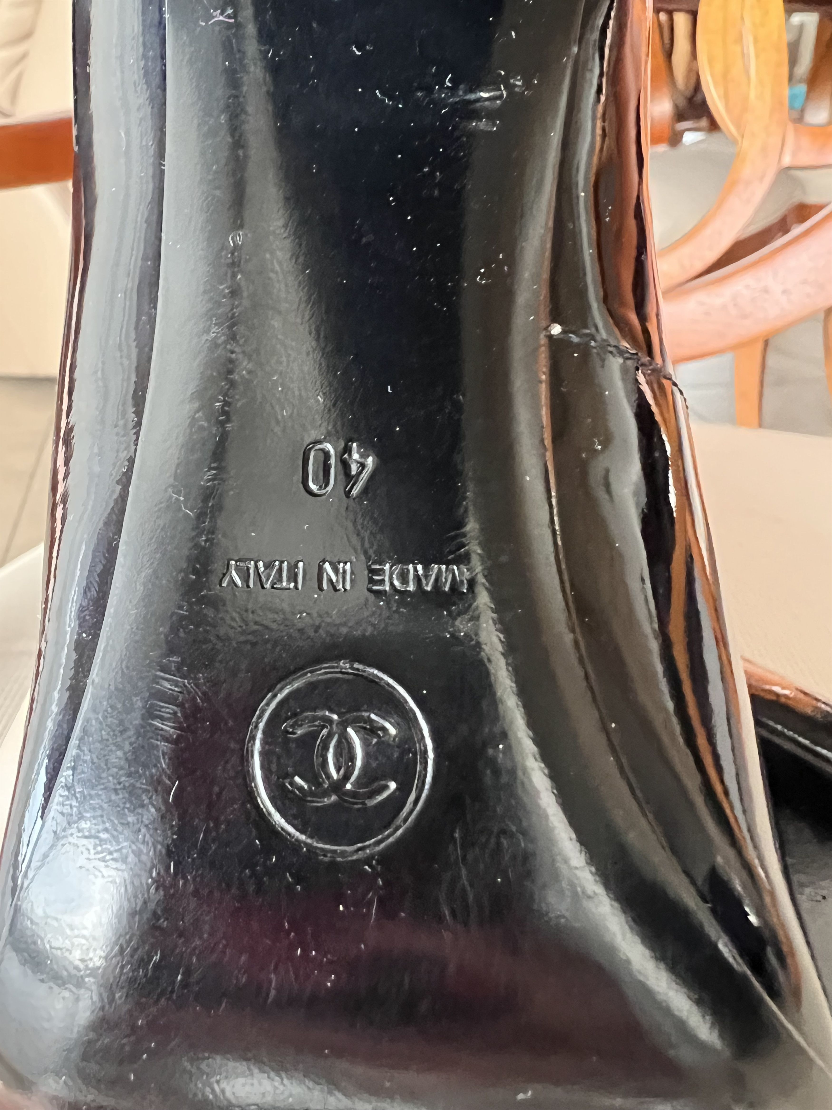 Chanel Ptanet leather heels Size US 9 / IT 39 - 5 Thumbnail